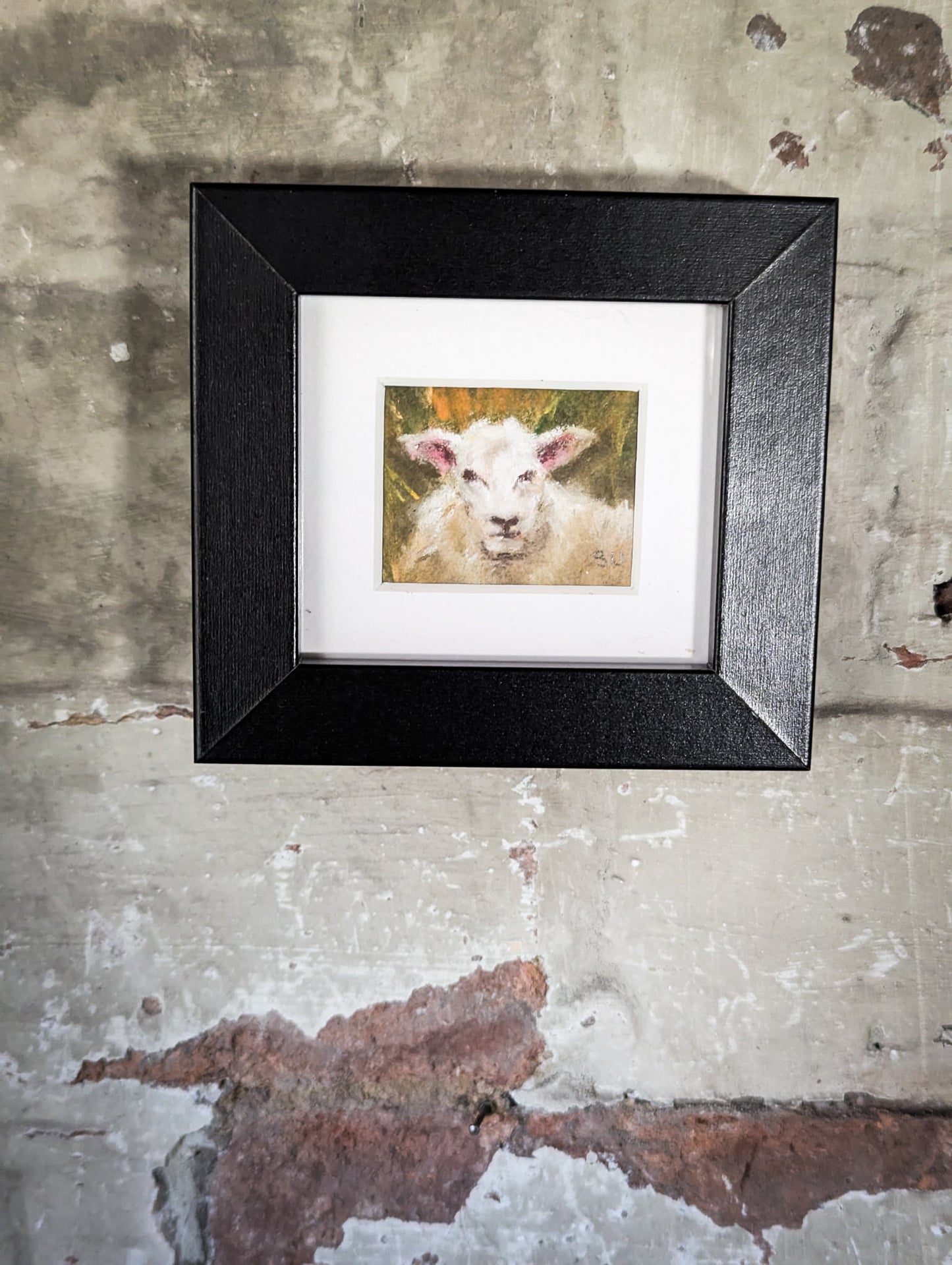 An original miniature artwork by Steven Nicholas “Love Ewe”