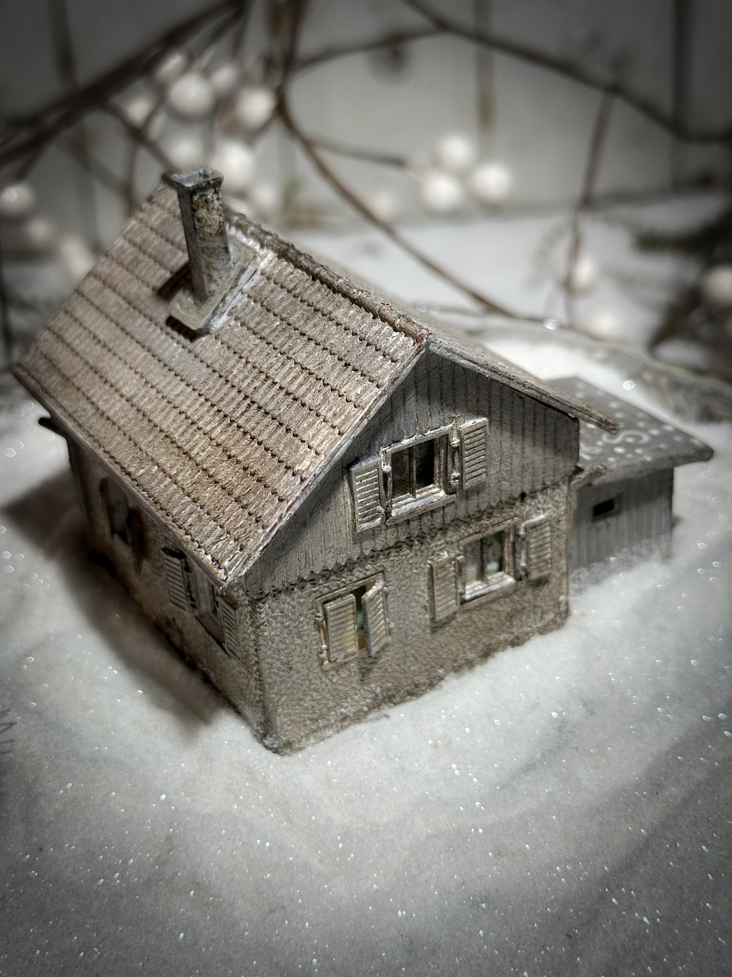 A reworked vintage model German Putz cottage