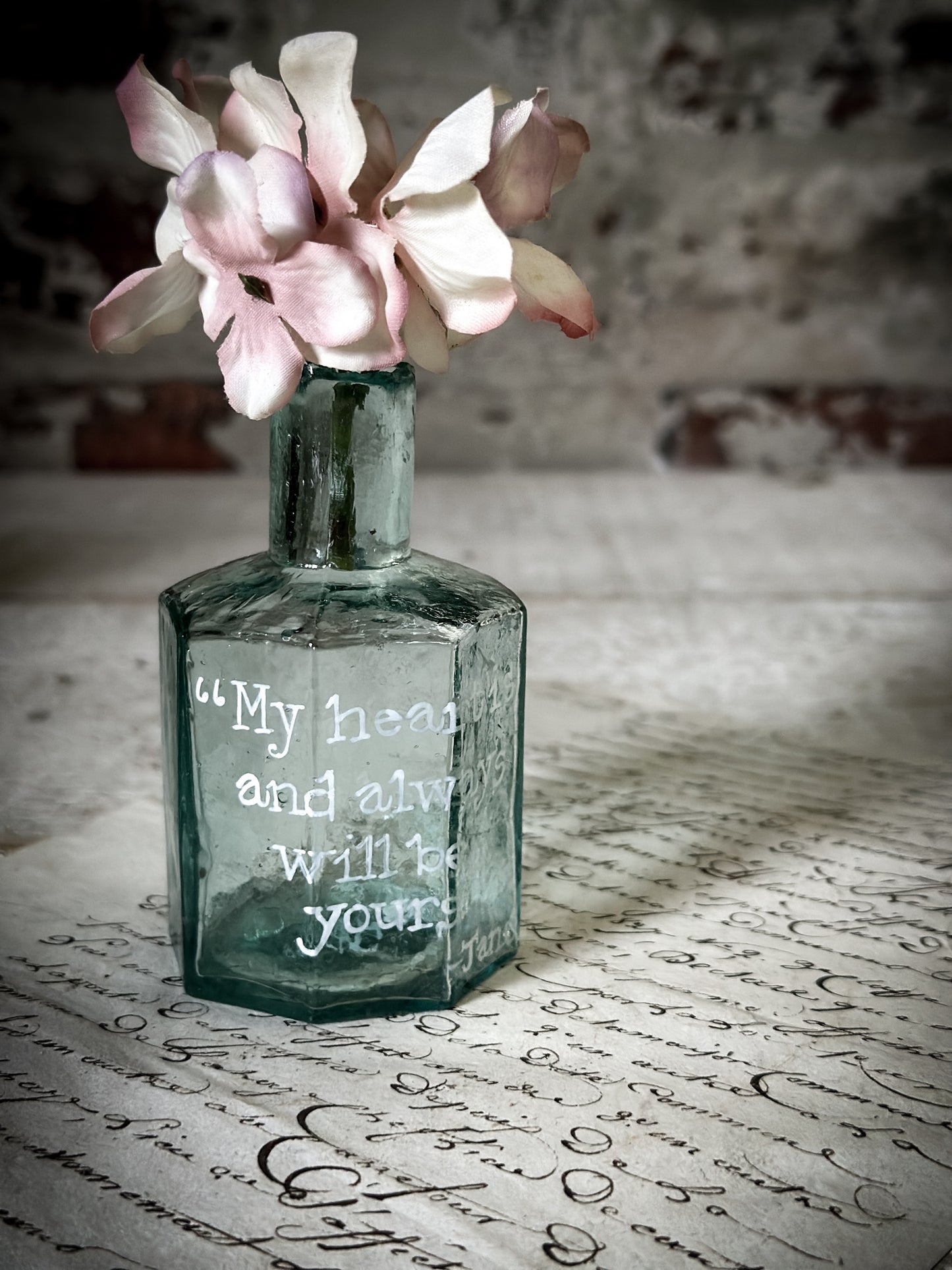 A Victorian Glass Ink Bottle Vase Gift for a Gardener