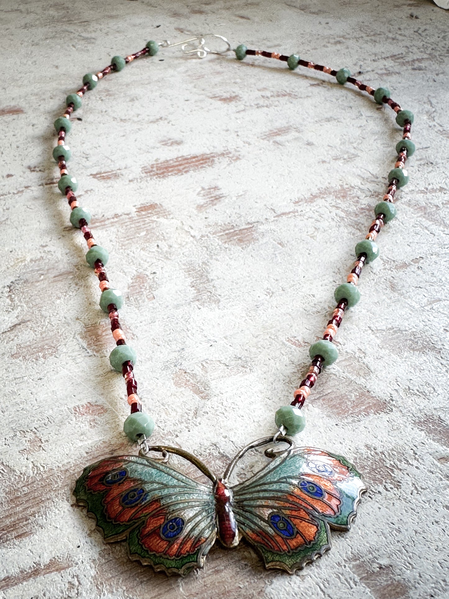 Found Object Antique Butterfly Necklace by Jealous Moon Jewellery