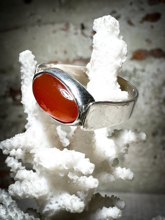 Antique Silver Carnelian Ring