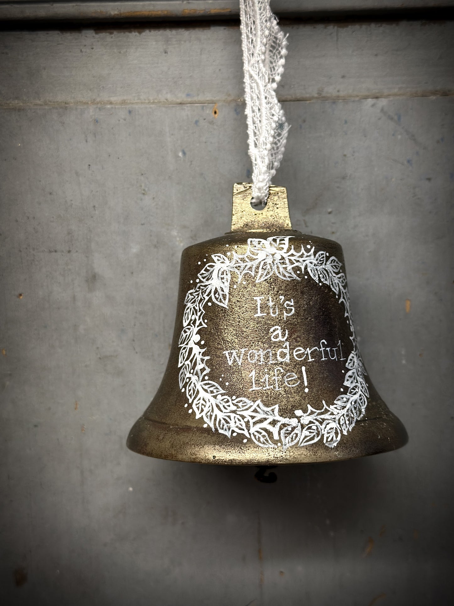 An Antique Brass Ship’s Bell With Christmas Quote