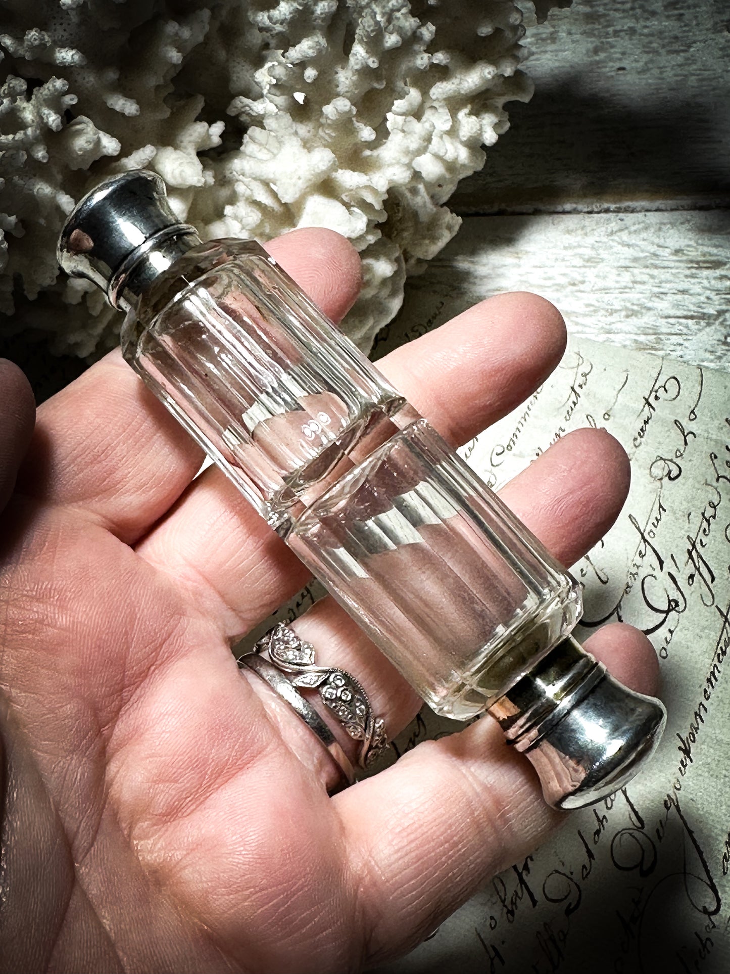 A Beautiful Antique Double Ended Glass Perfume or Scent Bottle