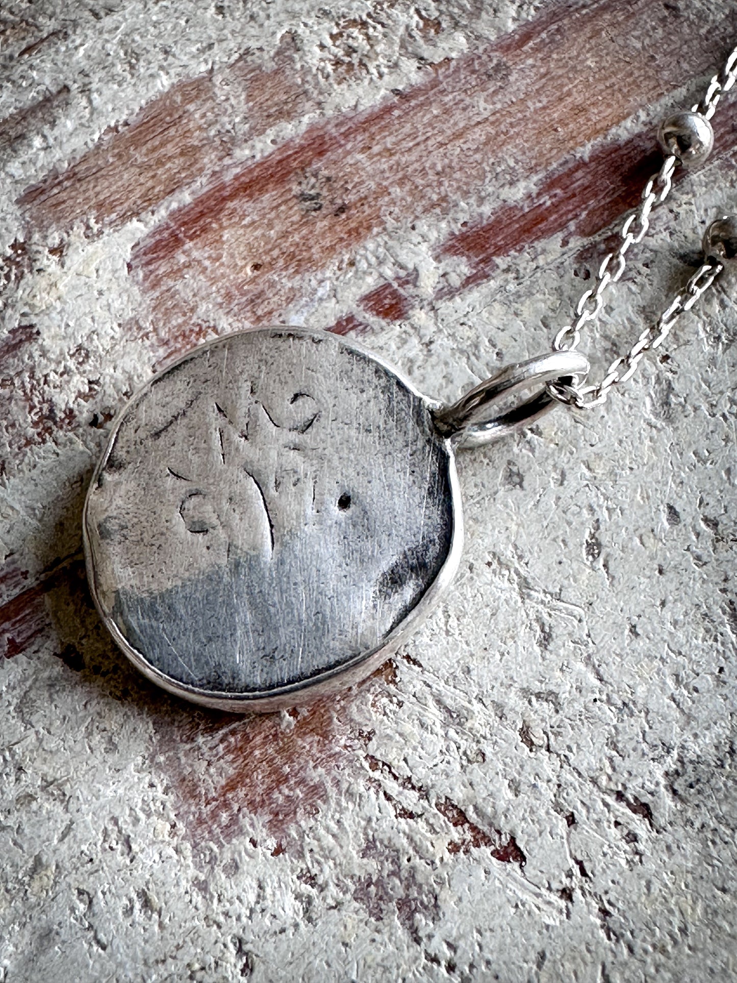 Cherub of Hope Necklace – Handcrafted Fine Silver Pendant