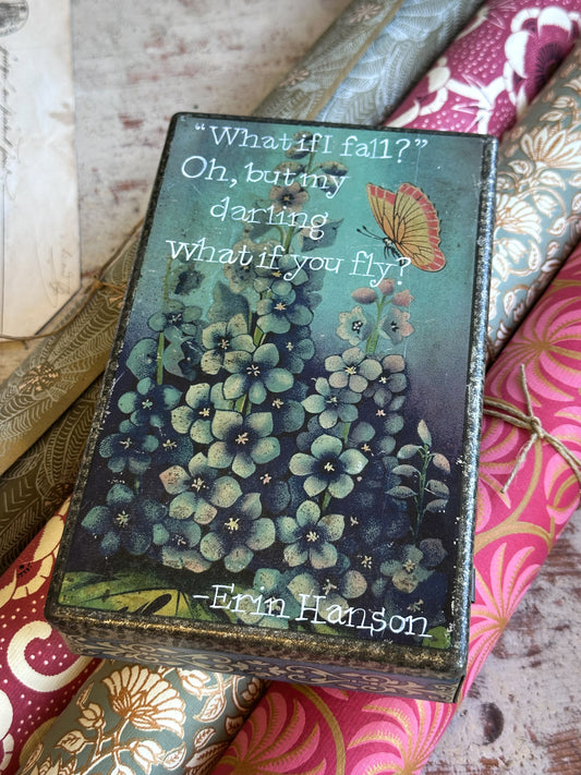 “What If You Fly?” – Antique Biscuit Tin