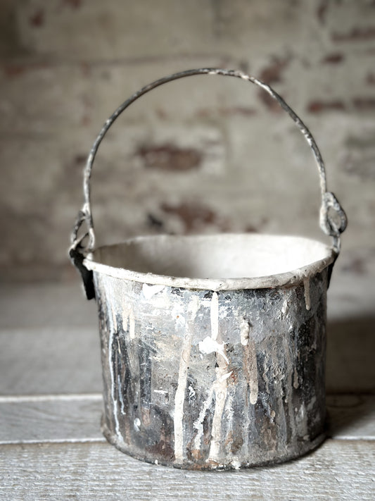 Vintage Decorator's Paint Kettle | Rustic Industrial Paint Pot
