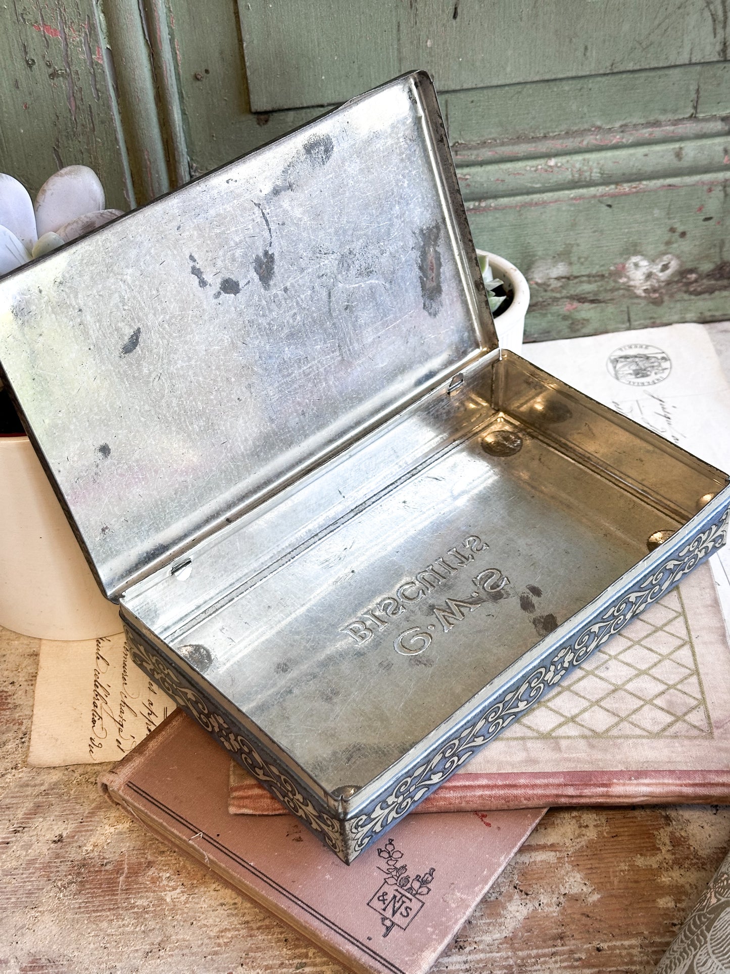 “What If You Fly?” – Antique Biscuit Tin