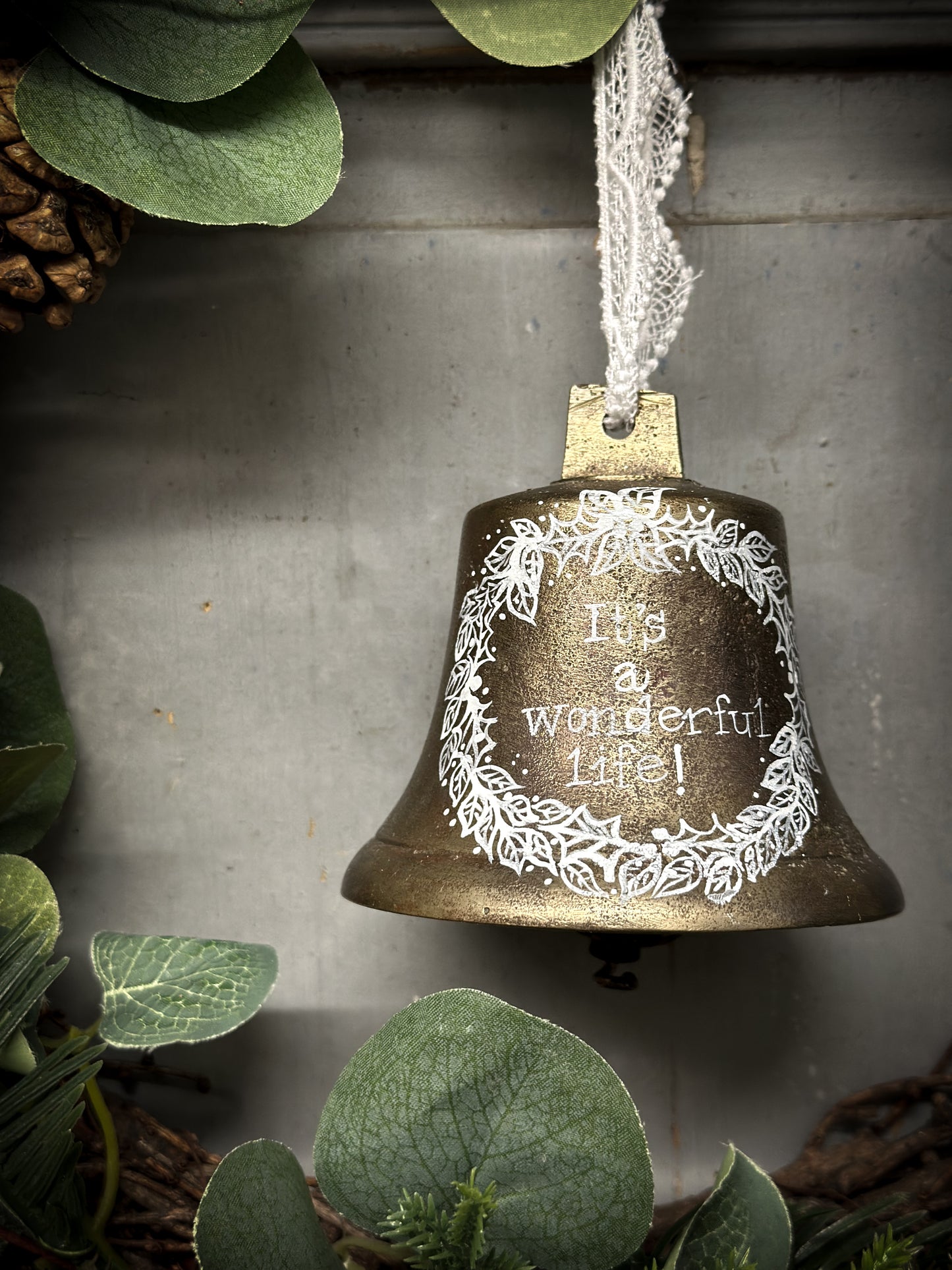 An Antique Brass Ship’s Bell With Christmas Quote