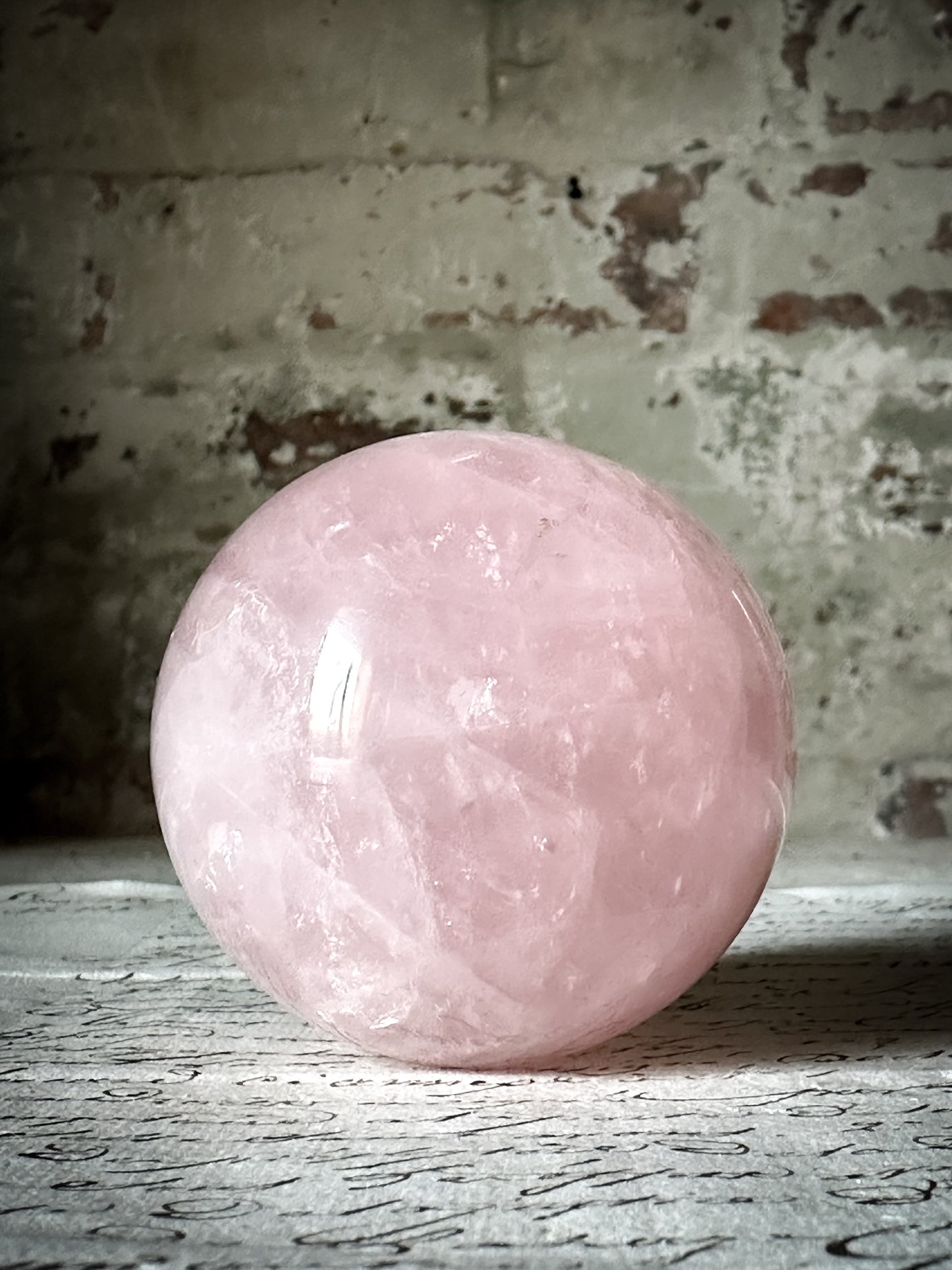 A vintage Rose Quartz Sphere