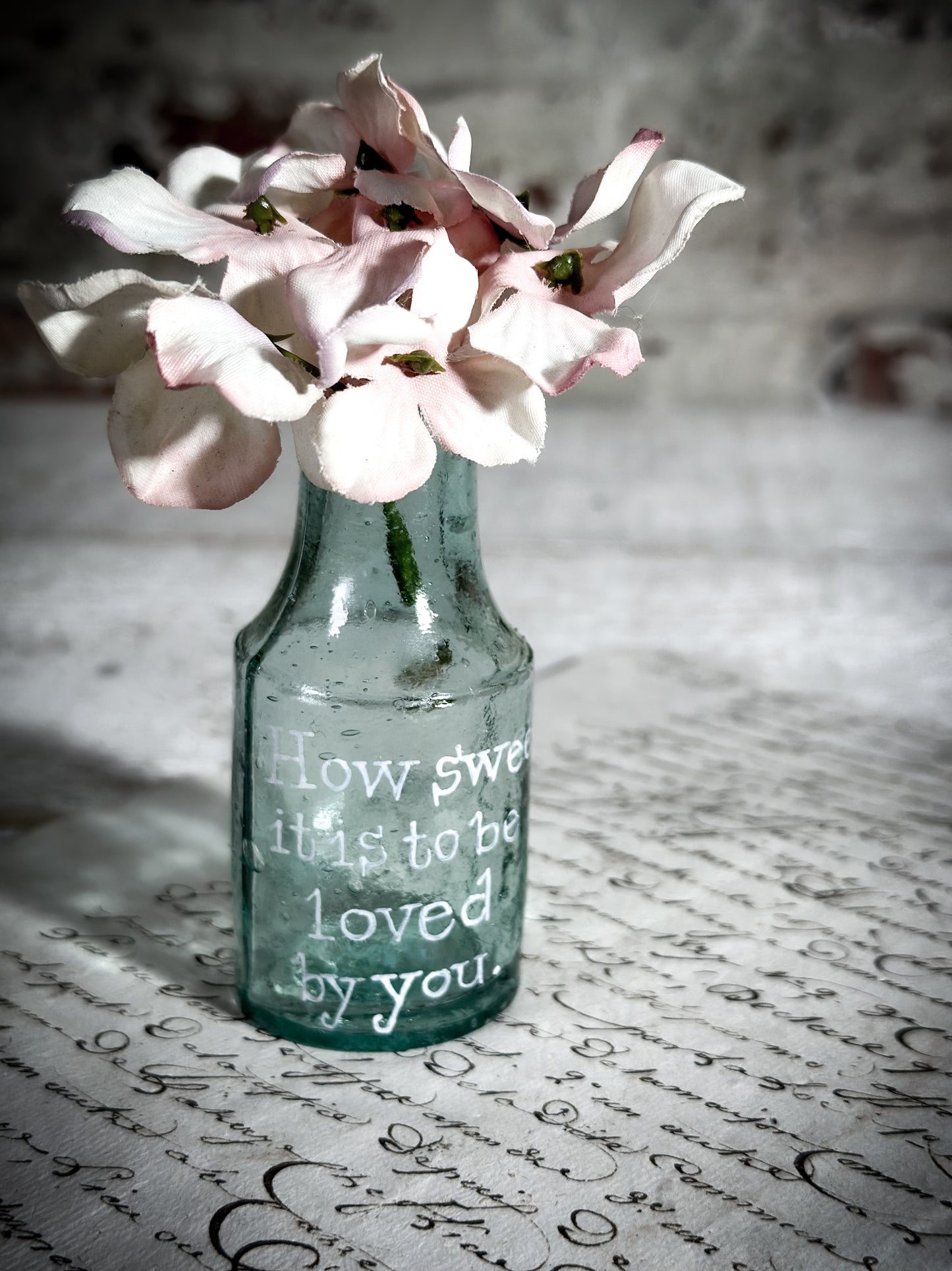 A Victorian Glass Ink Bottle Vase Gift for a Gardener