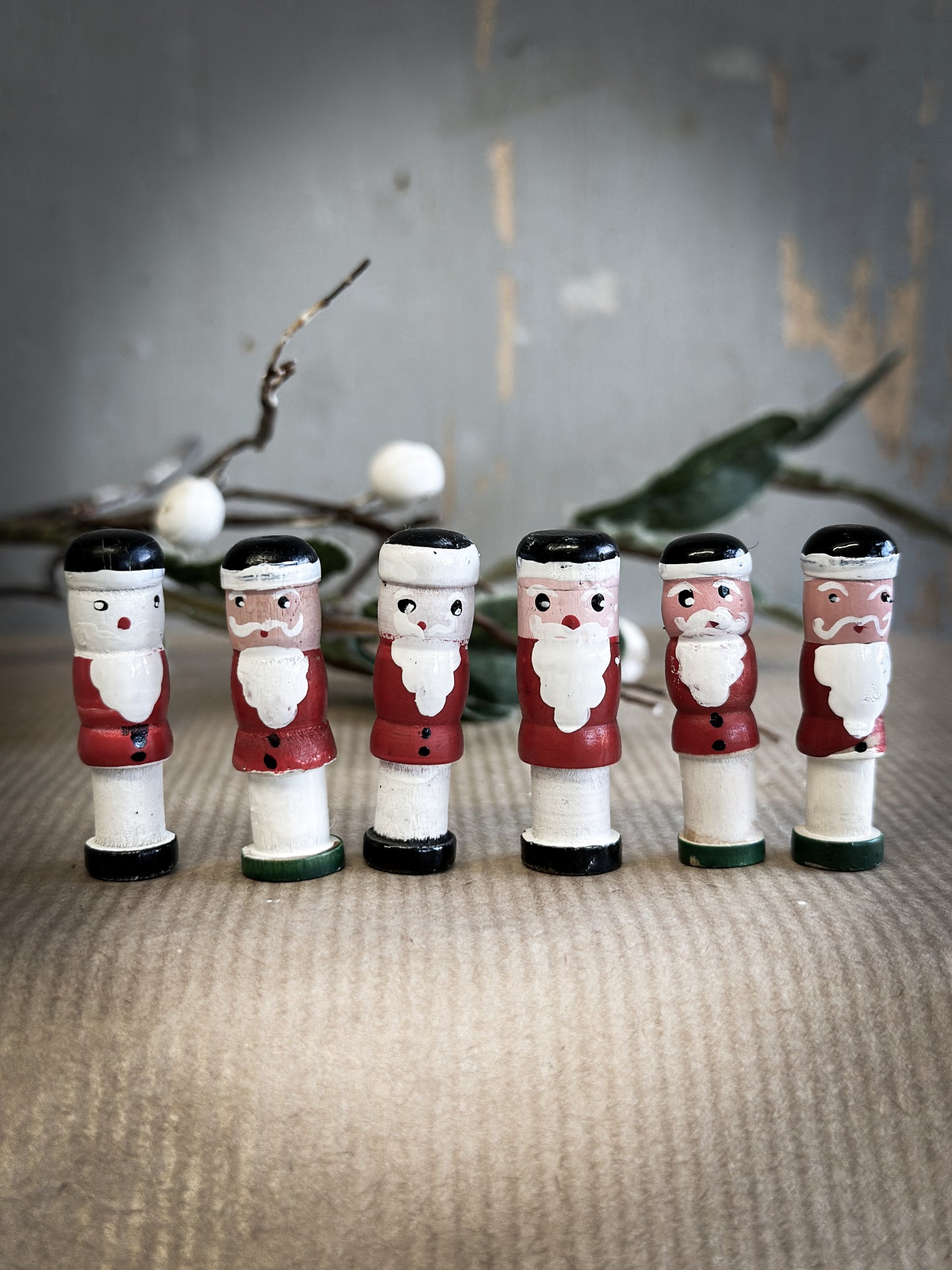 A Vintage German Reworked Erzgebirge Santa Claus For A Christmas Putz Village