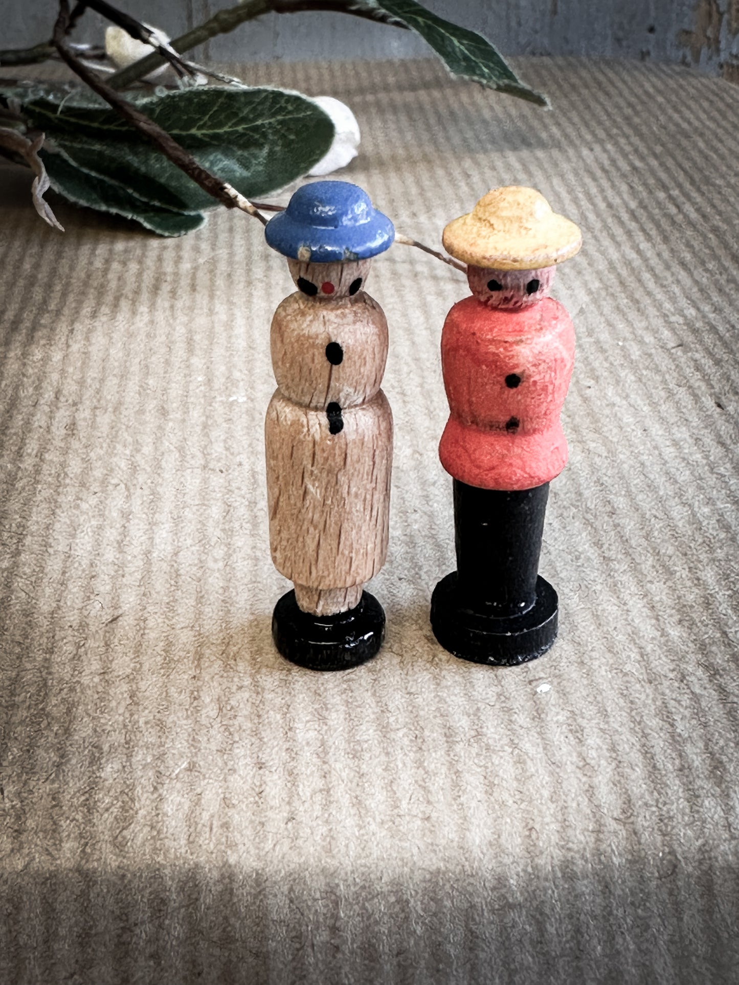 A Vintage German Erzgebirge Lady & Gentleman For A Christmas Putz Village