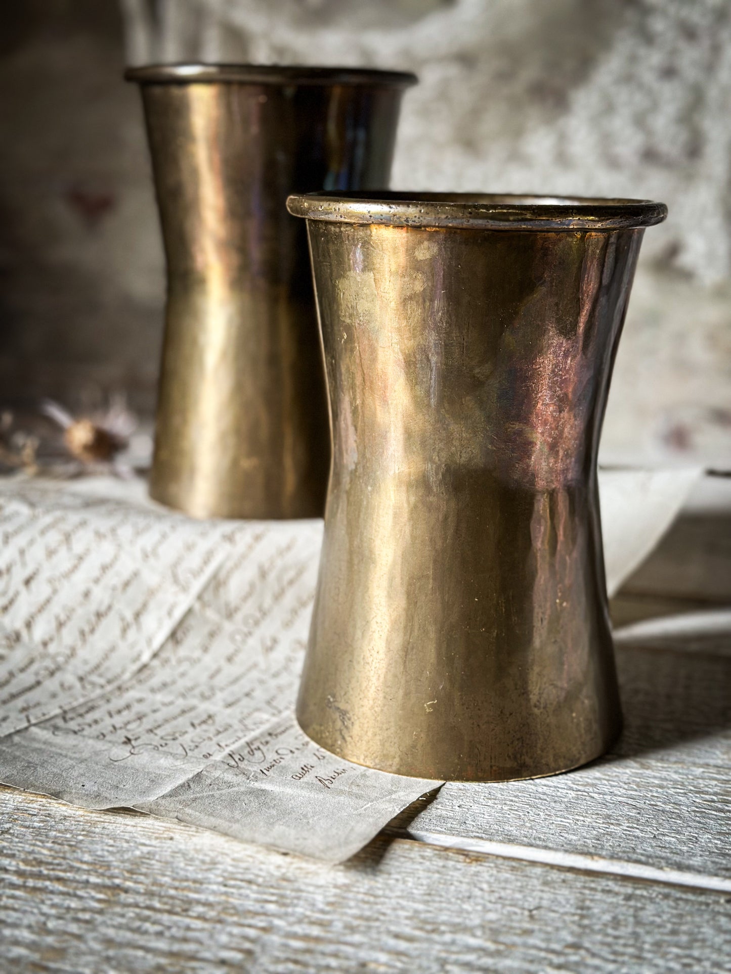 A beautiful Arts and Crafts Brass vase