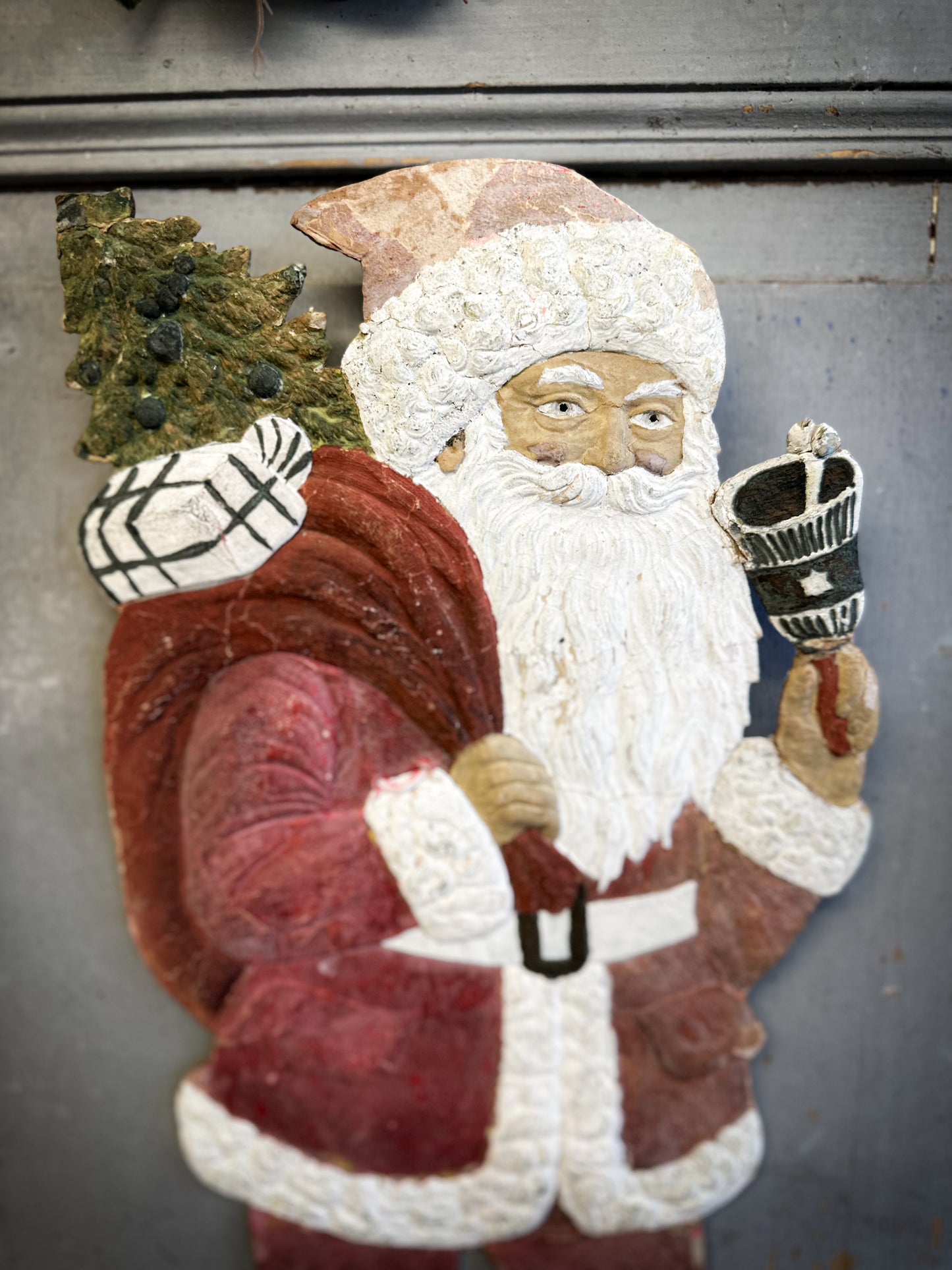 Early 20th-Century German Father Christmas Plaque
c.1920–1935 With Oral Provenance from the Bletchley Museum Collection