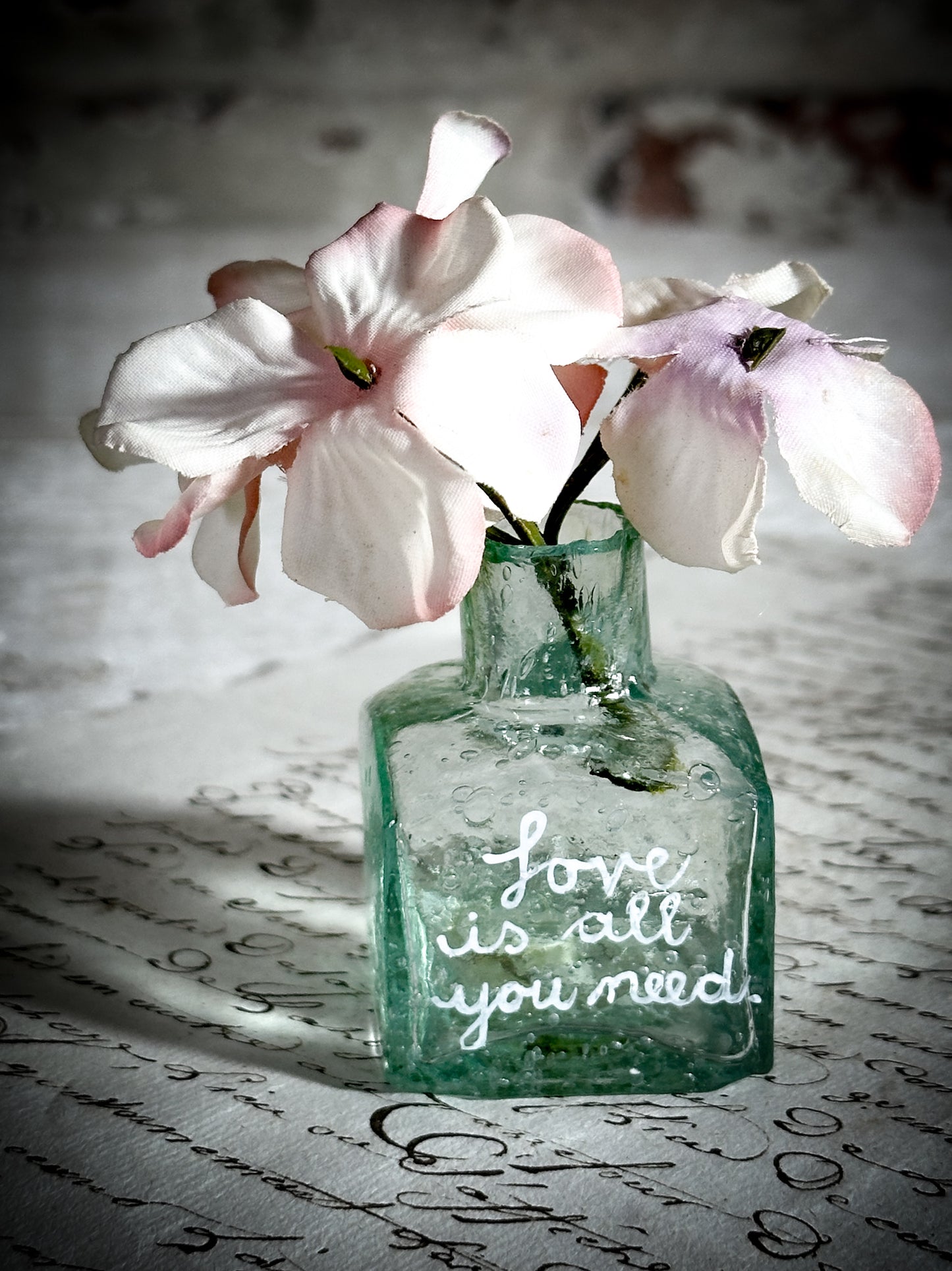 A Victorian Glass Ink Bottle Vase Gift for a Gardener