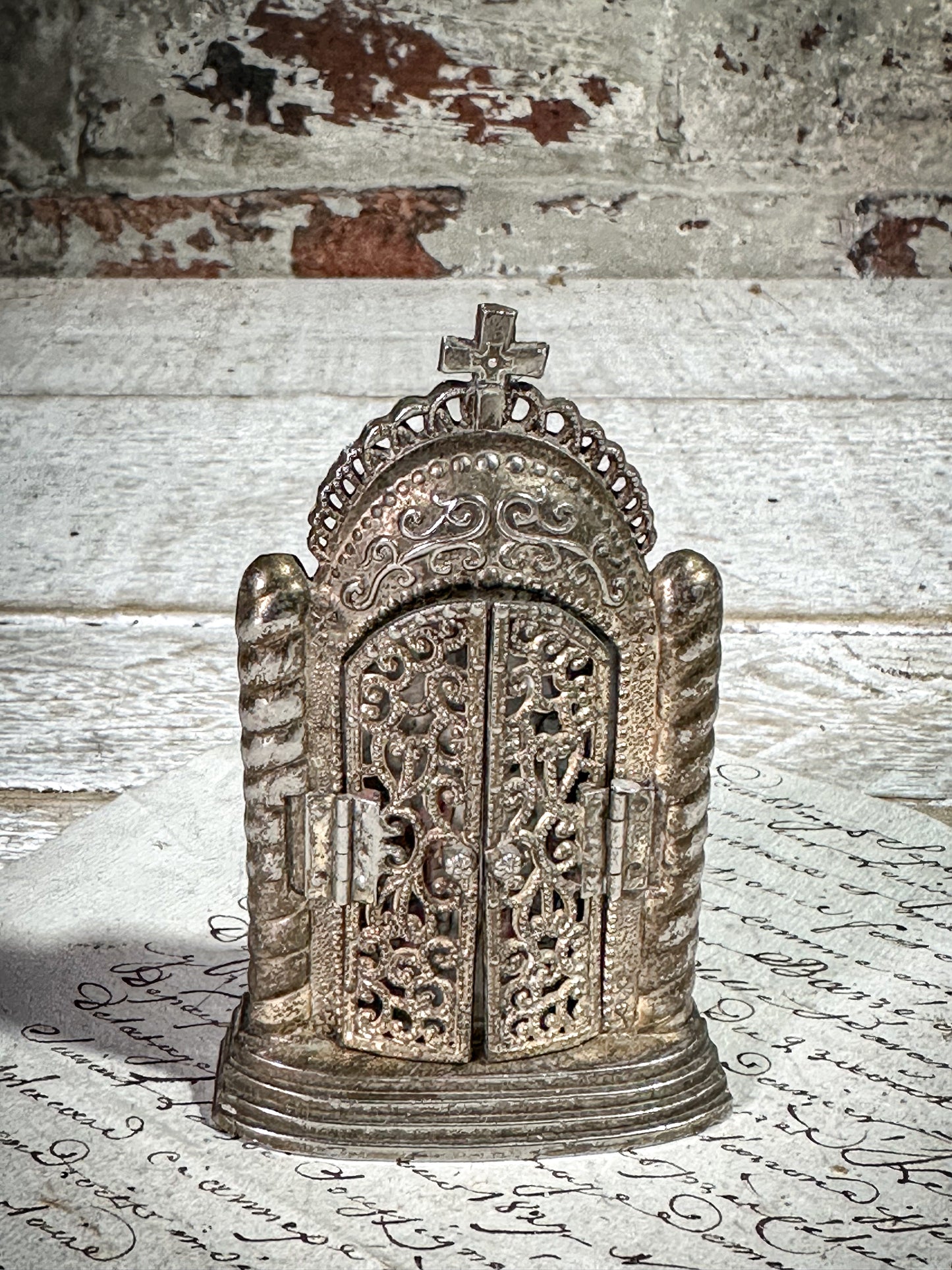 Antique French miniature Shrine