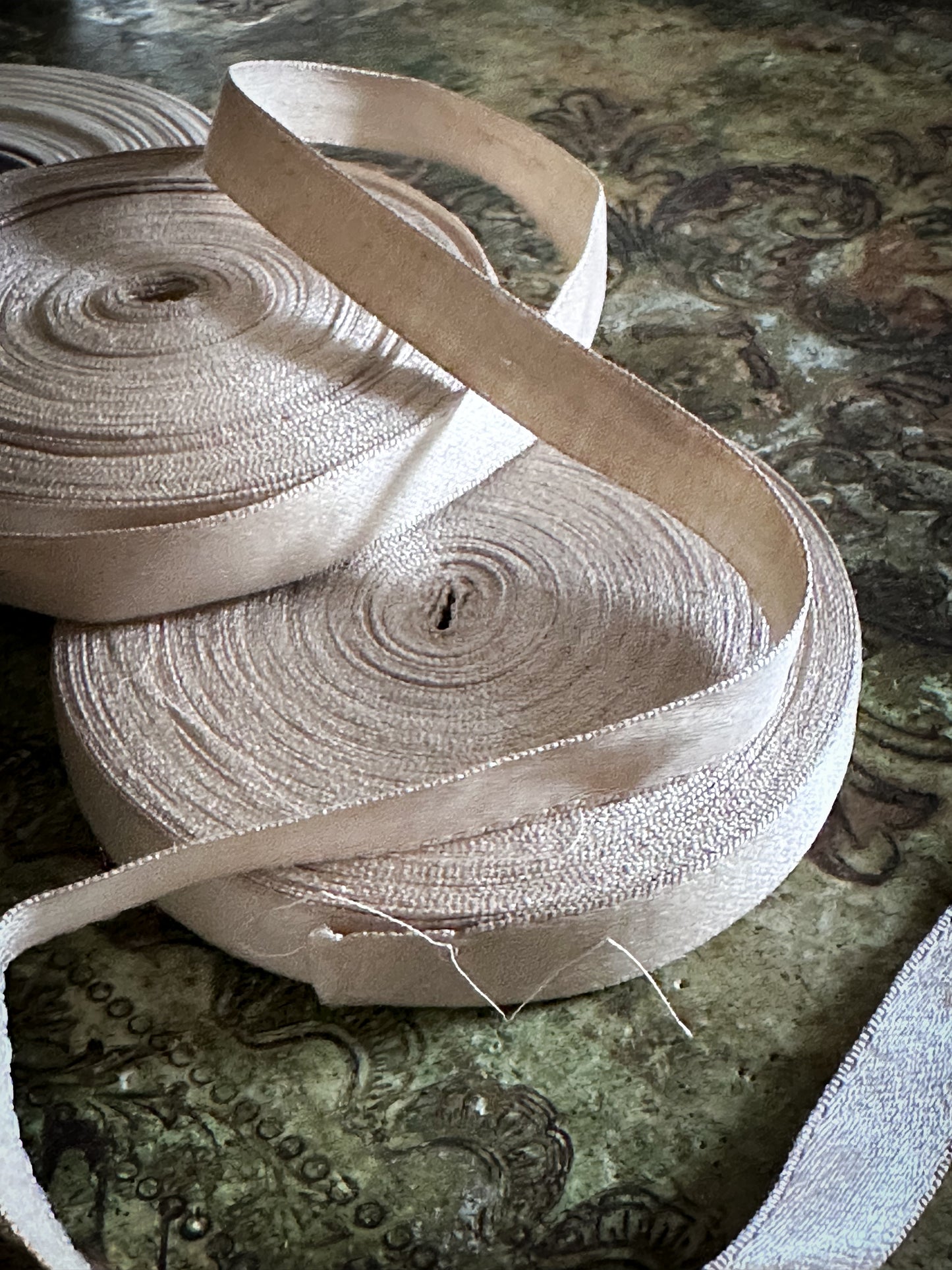 Vintage Haberdashery Satin Ribbon Three Deadstock Rolls