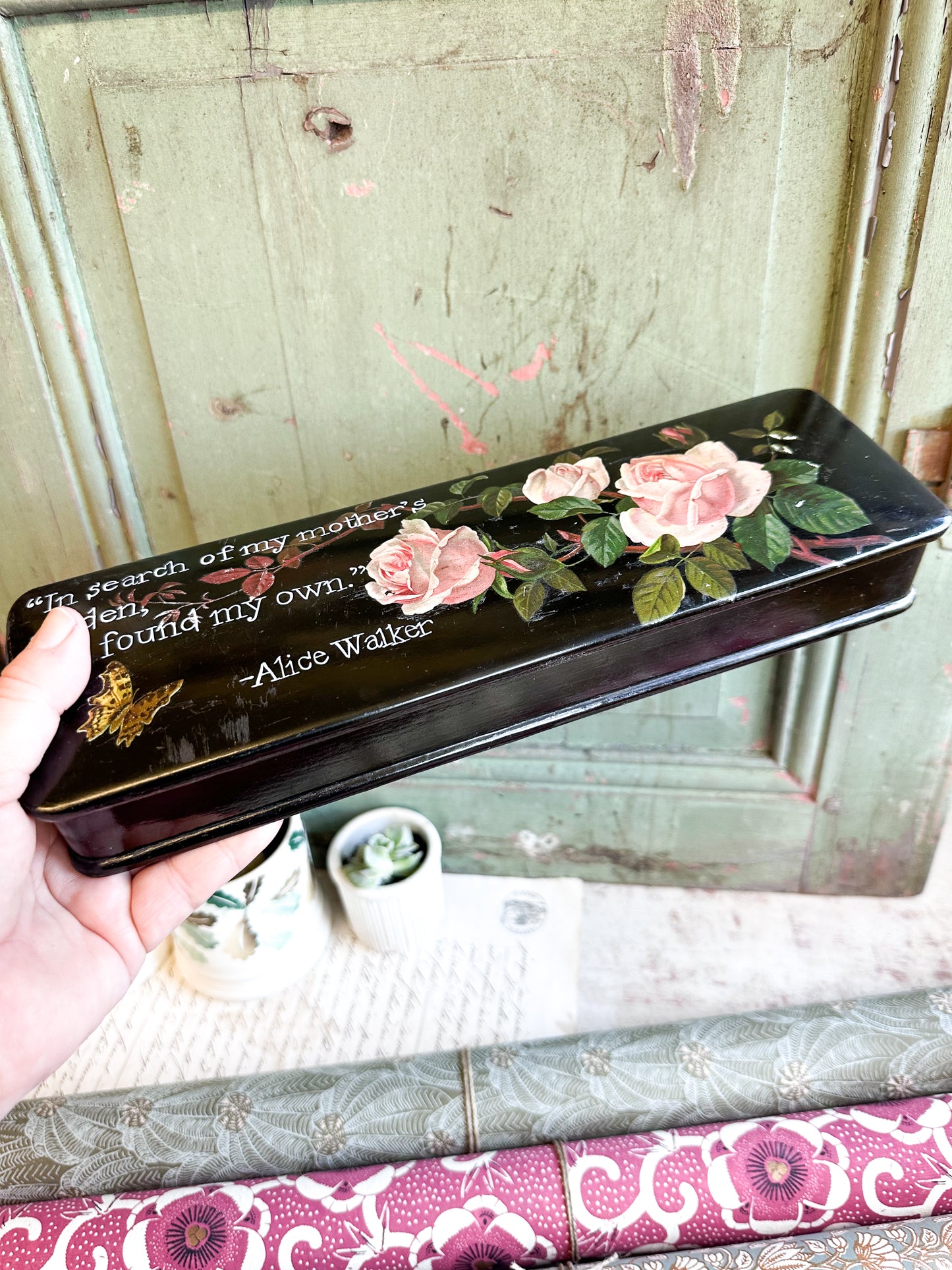 “In Search of My Mother’s Garden…” – Victorian Lacquered Glove Box