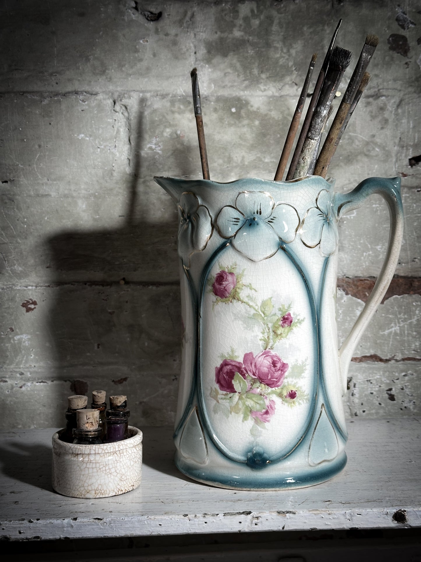 Victorian Rose Chintz Water Jug