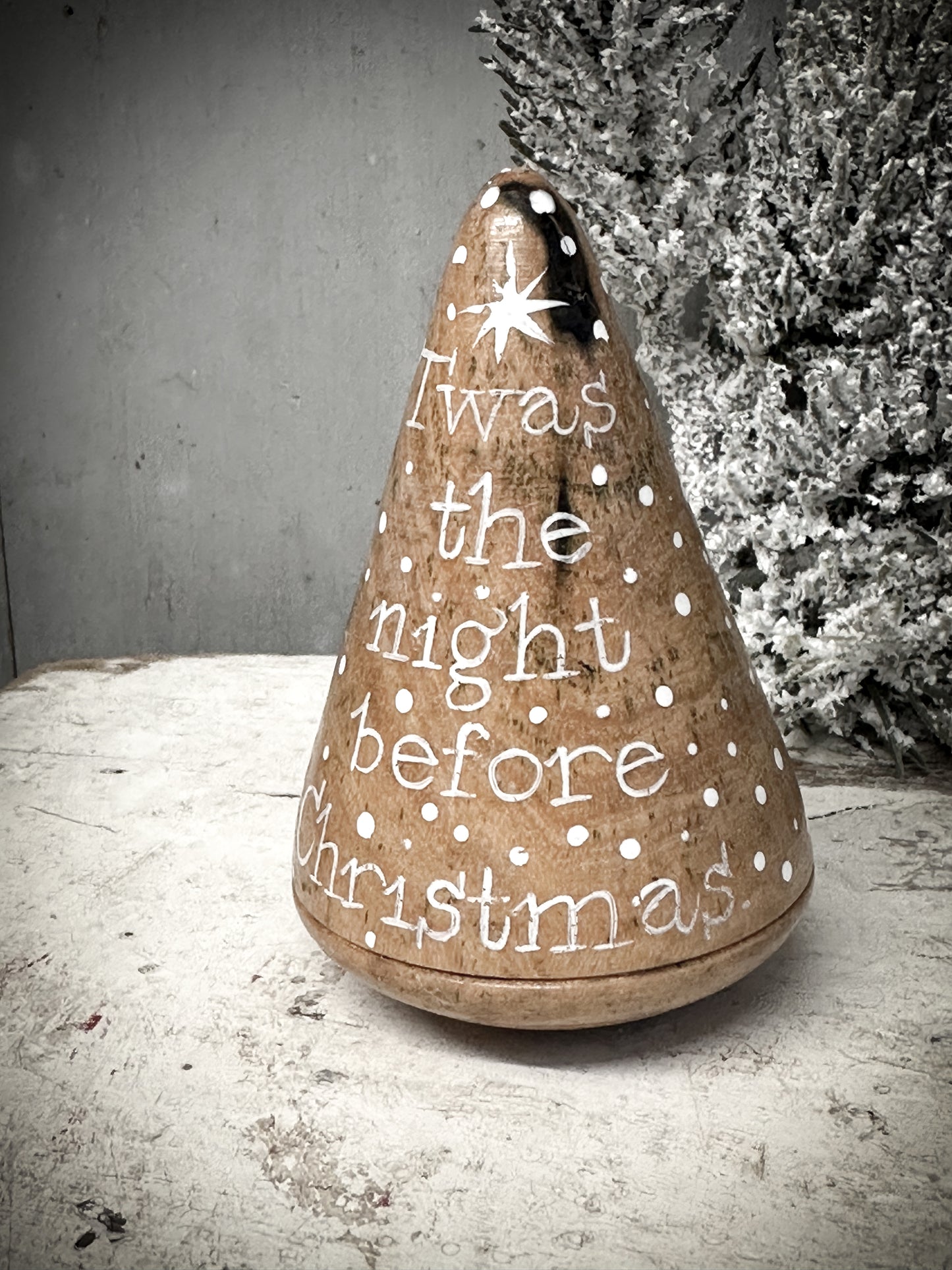 A Large Hand Painted Antique Plumber’s Turnpin  ‘Twas The Night Before Christmas