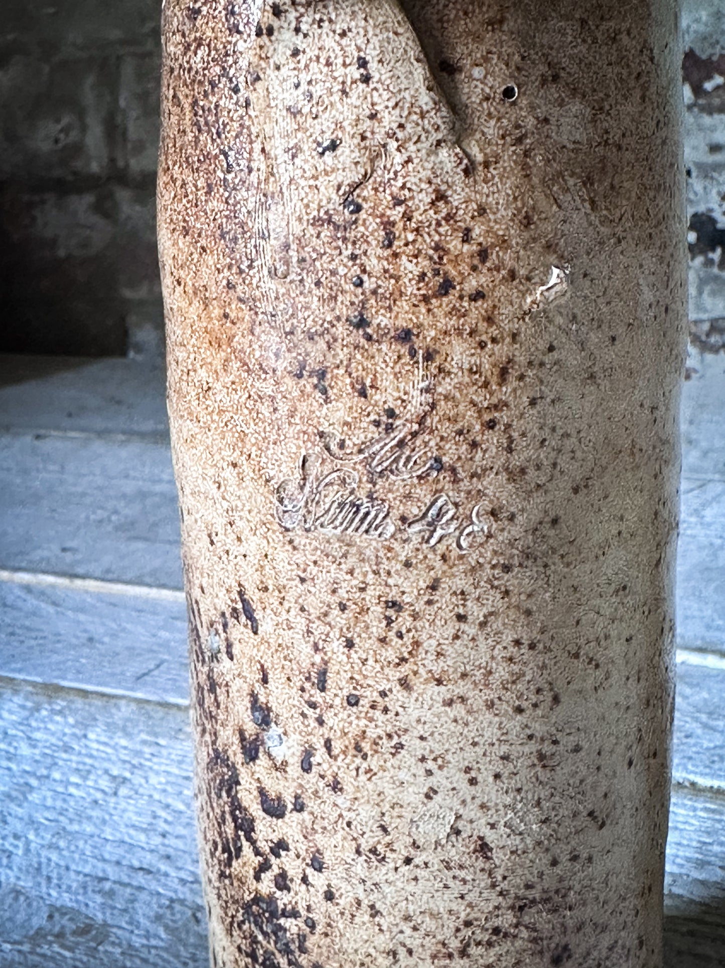 Antique German Nassauer Stoneware Bottle c.1890–1920 | Salt Glazed Bottle | Seit 1848