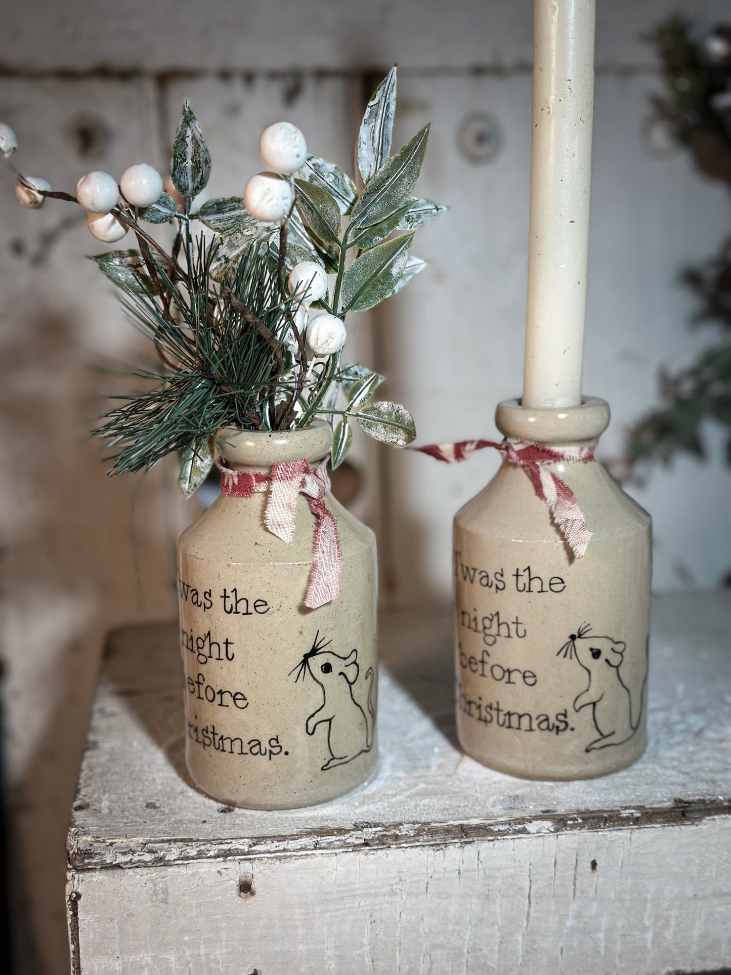 A Victorian unearthed stoneware pottery bottle with a hand painted quote