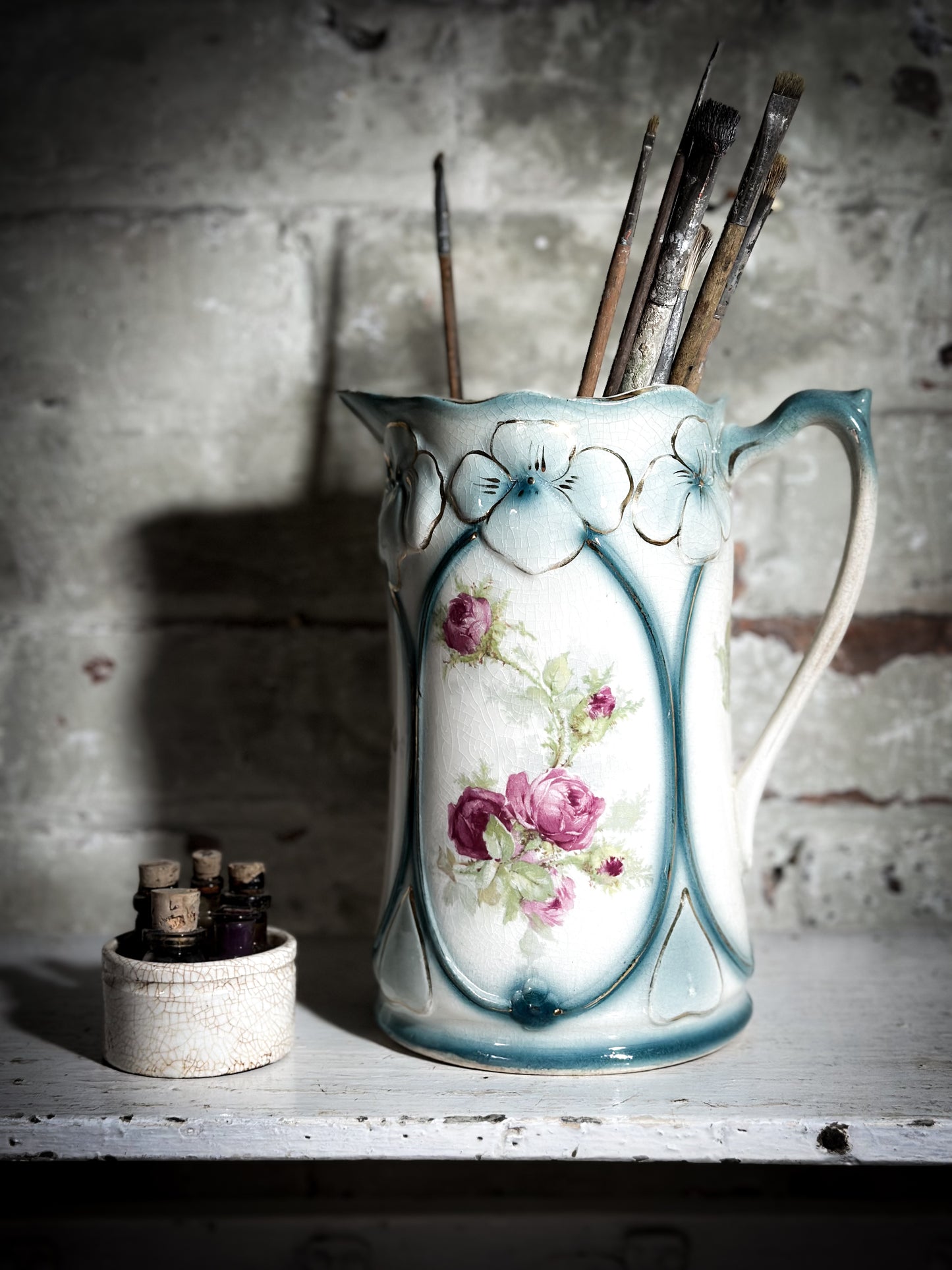 Victorian Rose Chintz Water Jug