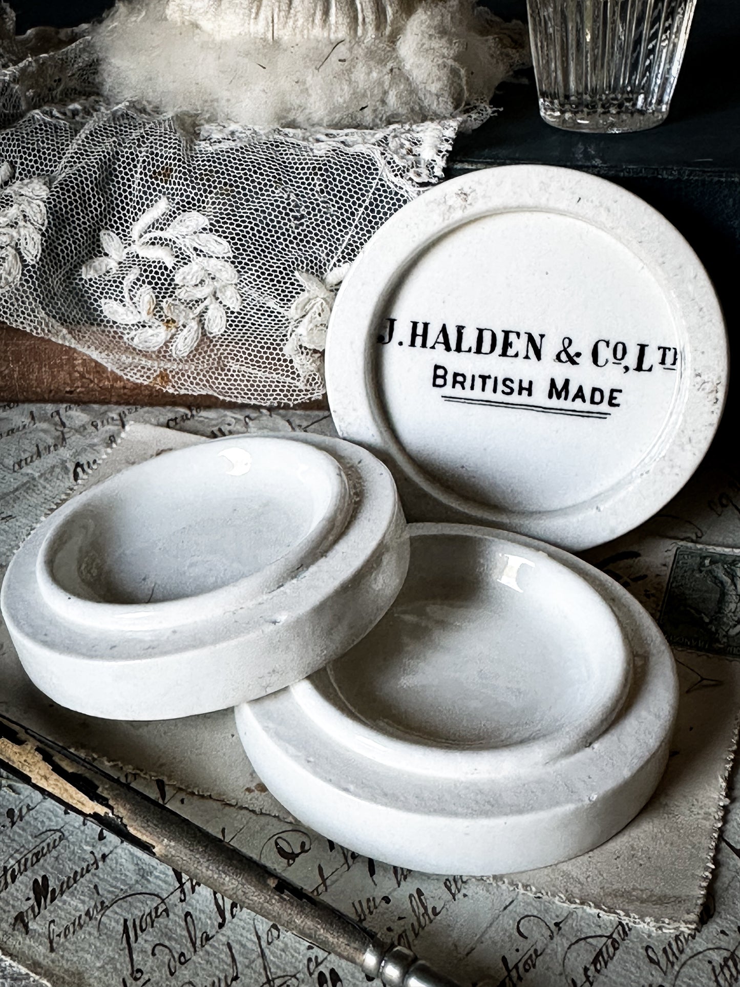 Porcelain Victorian Artist’s Stacking Paint Palette by J. Halden & Co.