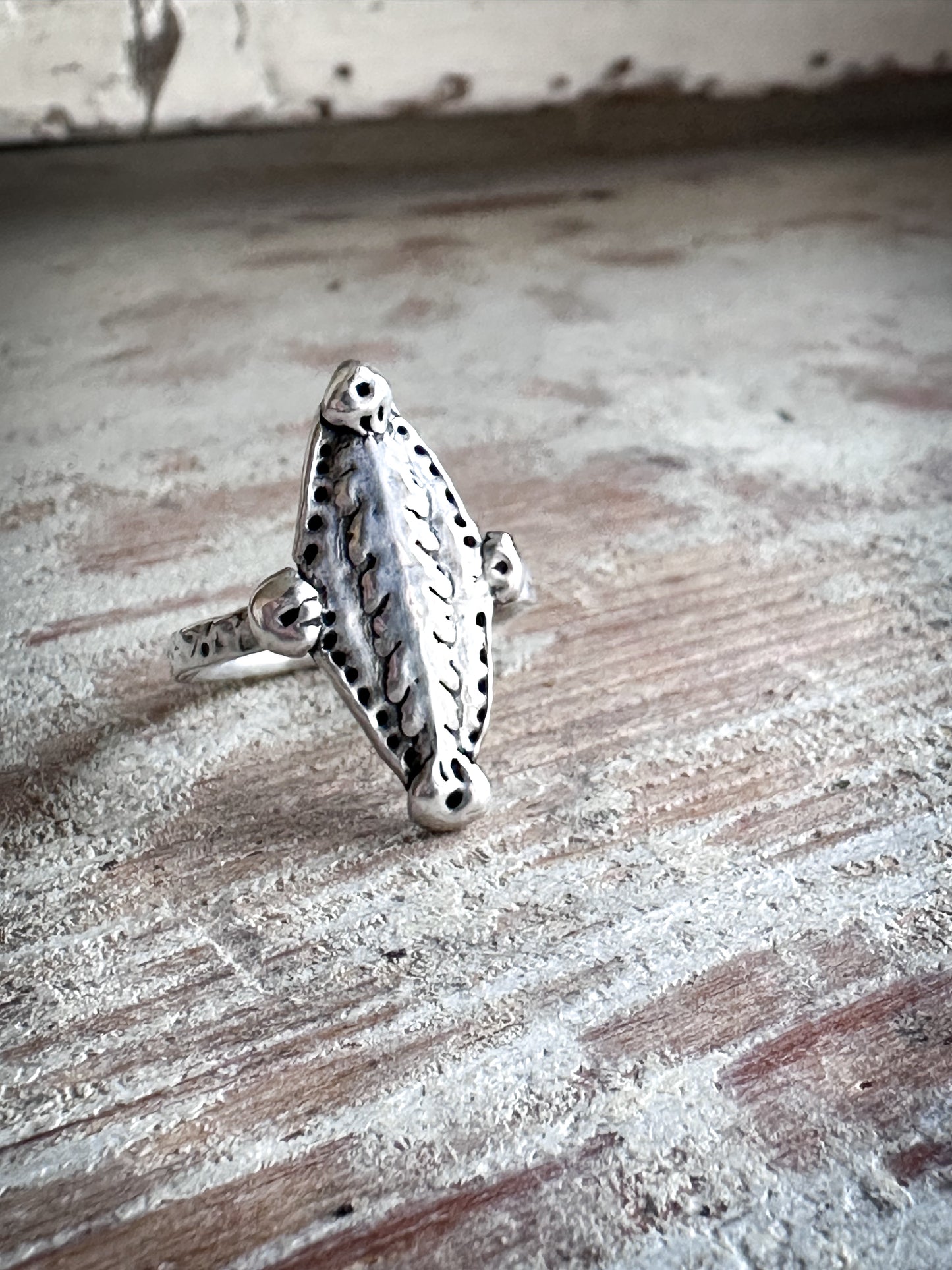 Moonlit Fern Ring – Fine Silver Fern from an Antique Wedgwood Sprig