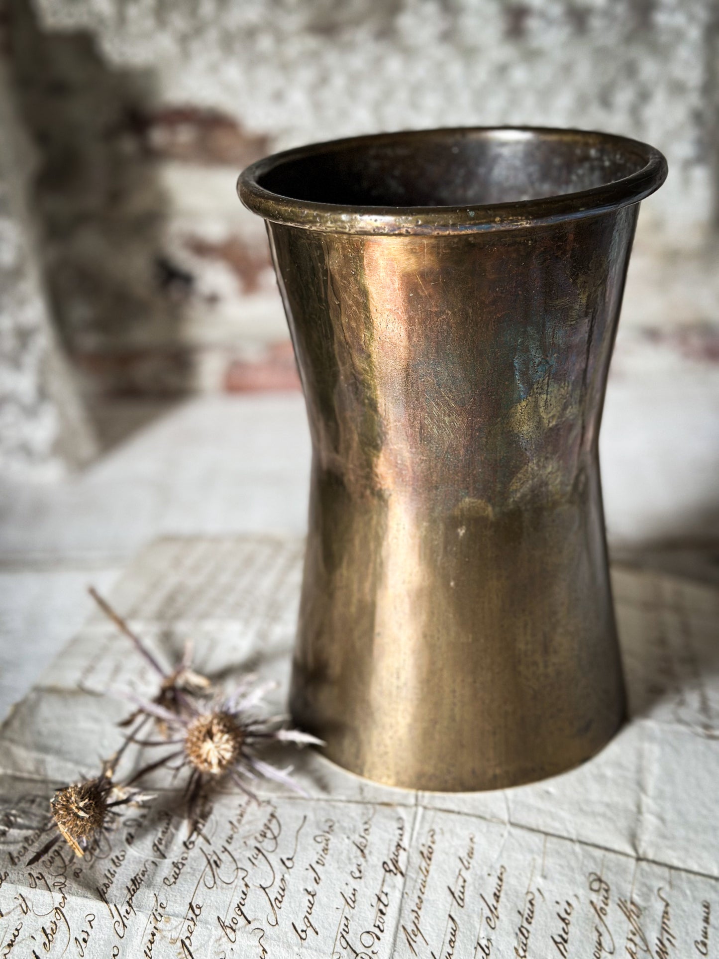 A beautiful Arts and Crafts Brass vase