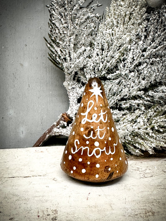 A Small Hand Painted Antique Plumber’s Turnpin  “Let It Snow”