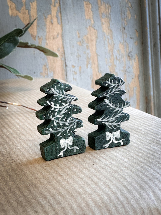 A Vintage German Reworked Erzgebirge Tree For A Christmas Putz Village