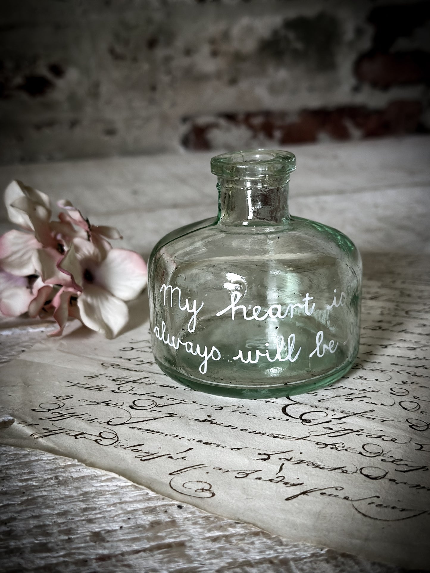 A Victorian Glass Ink Bottle Vase Gift for a Gardener