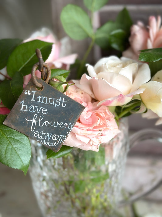 A Hand Painted French Plant Marker