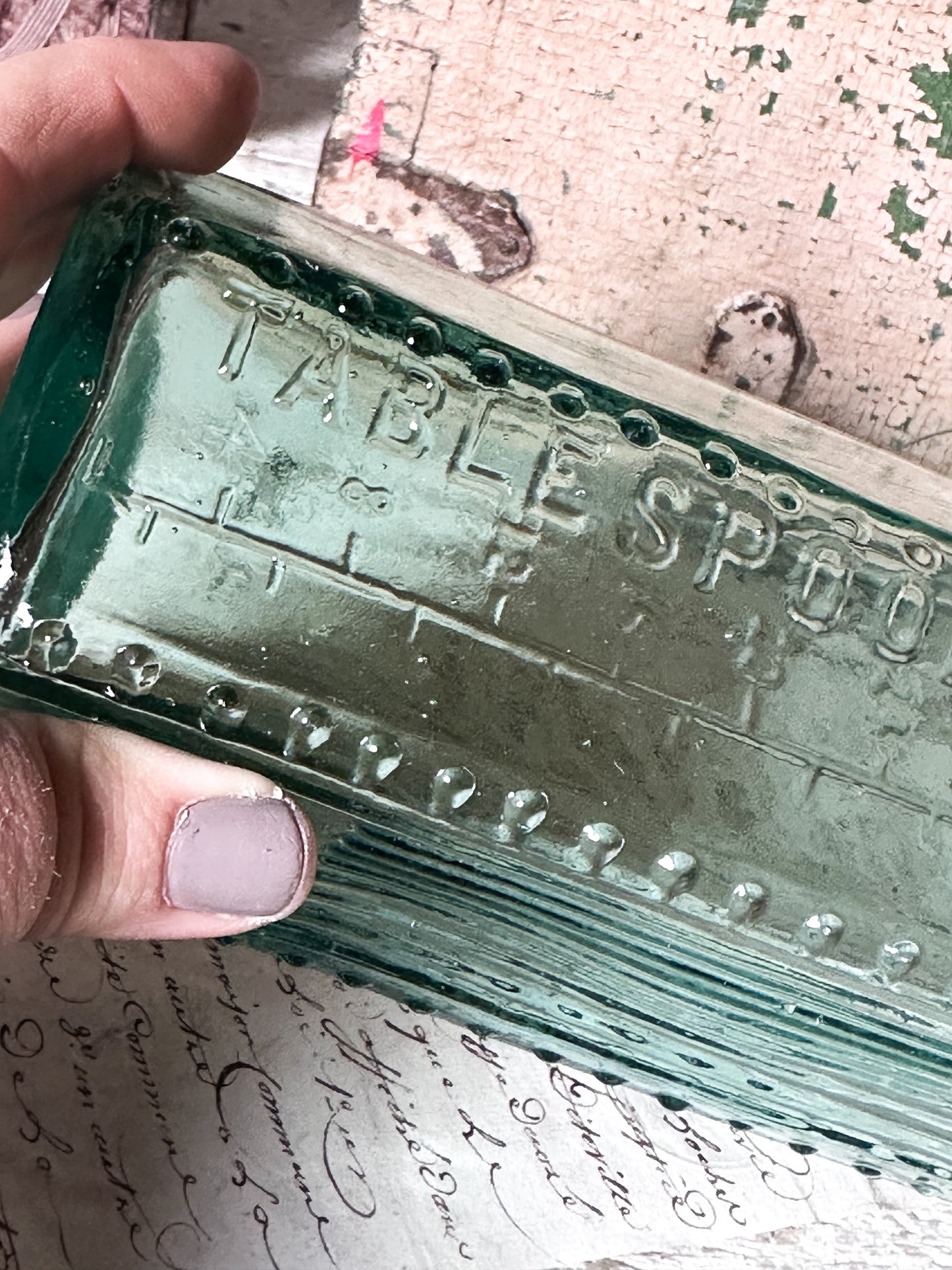 Antique Aqua Glass Bottle – William Hill Glasgow