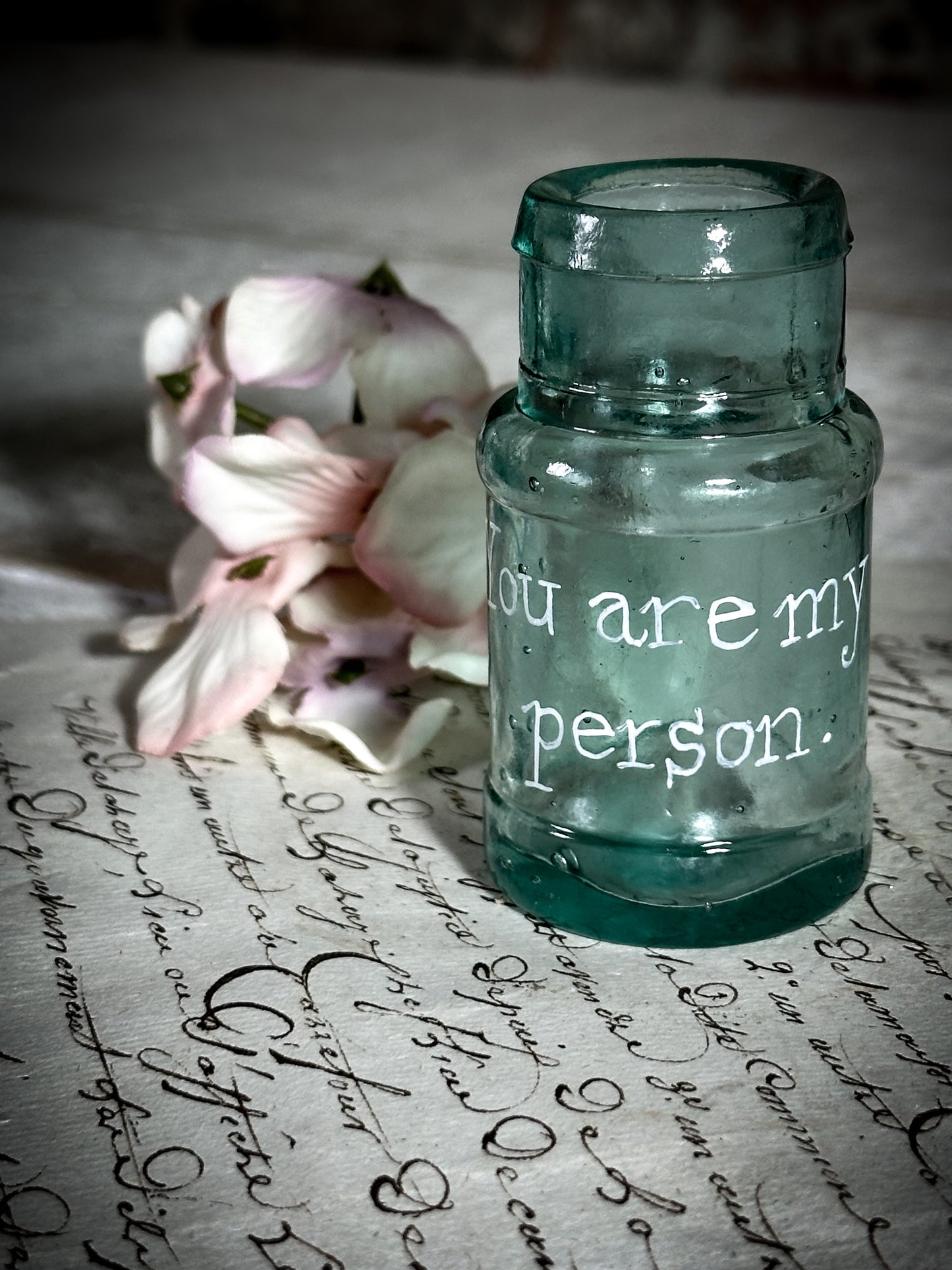 A Victorian Glass Ink Bottle Vase Gift for a Gardener