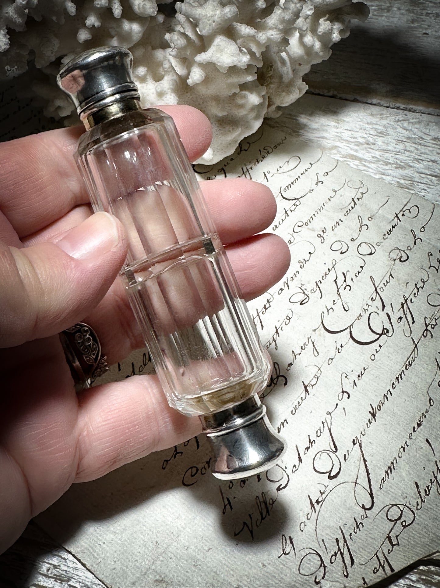 A Beautiful Antique Double Ended Glass Perfume or Scent Bottle