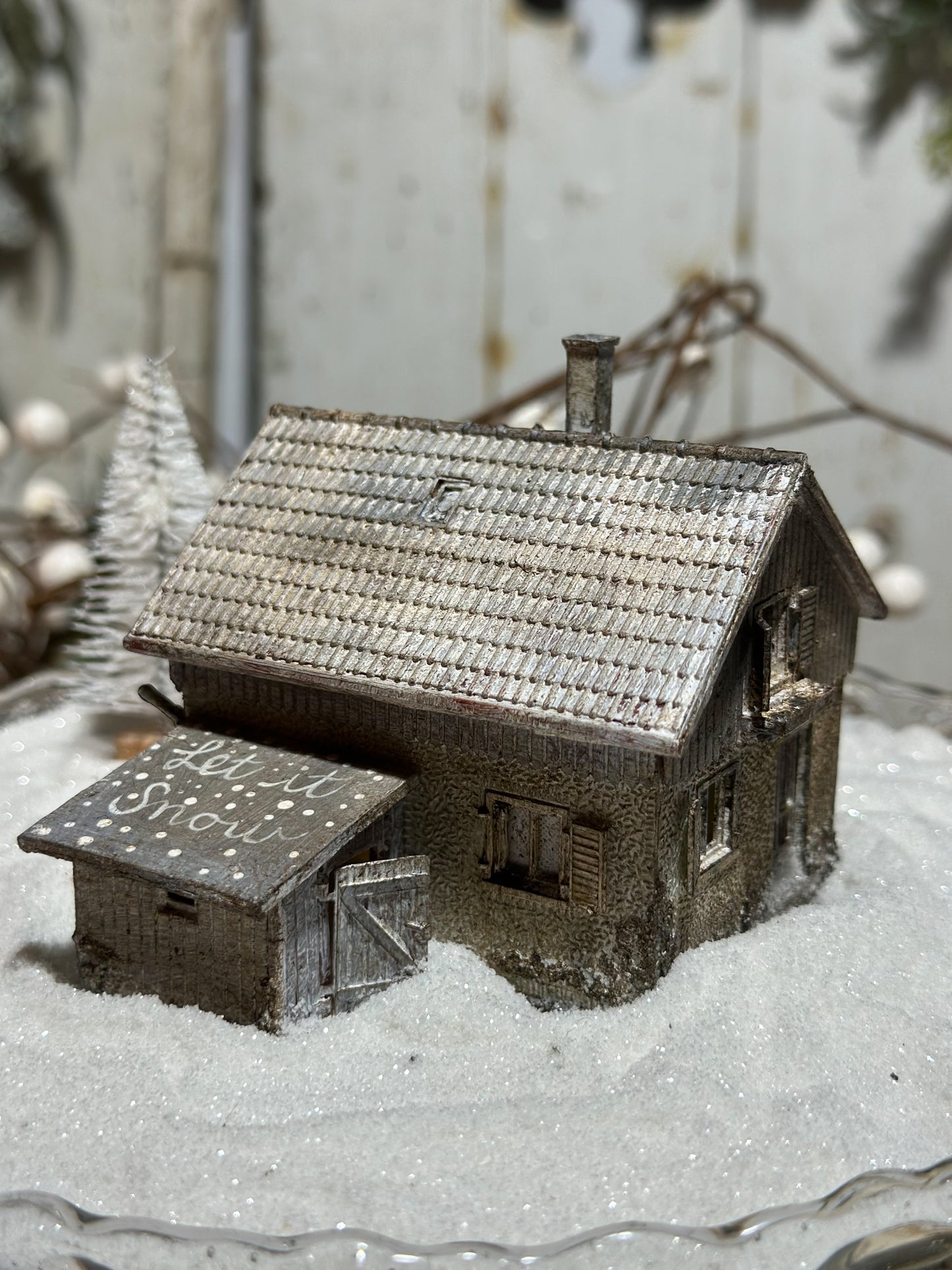 A reworked vintage model German Putz cottage