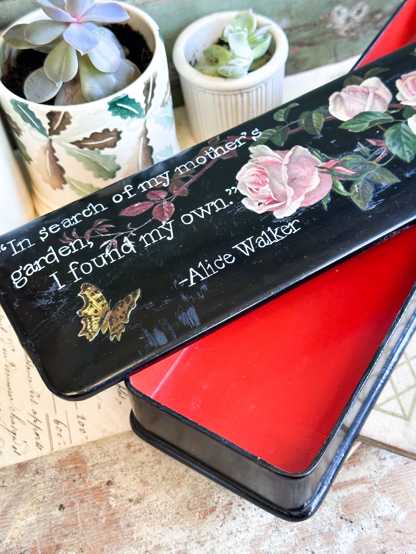 “In Search of My Mother’s Garden…” – Victorian Lacquered Glove Box