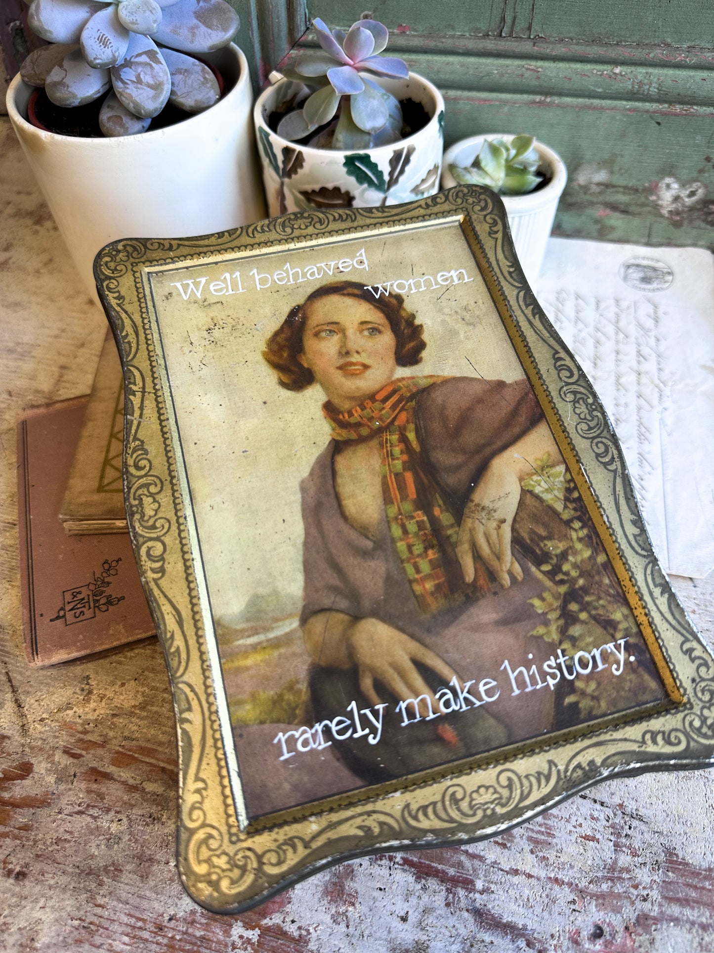 “Well Behaved Women…” – 1930s Vintage Biscuit Tin