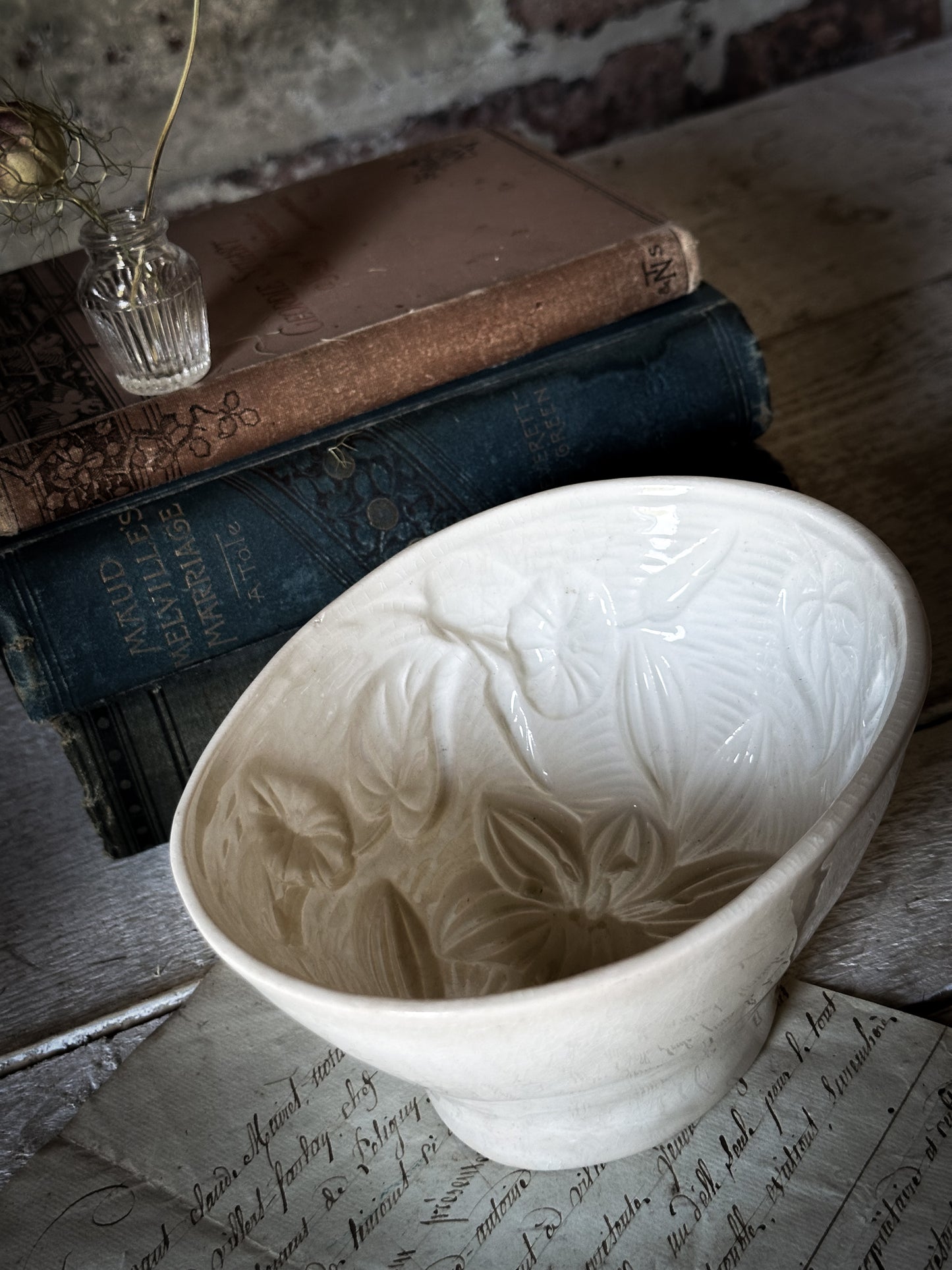 Antique Ironstone Wedgwood Lilly Jelly Mould