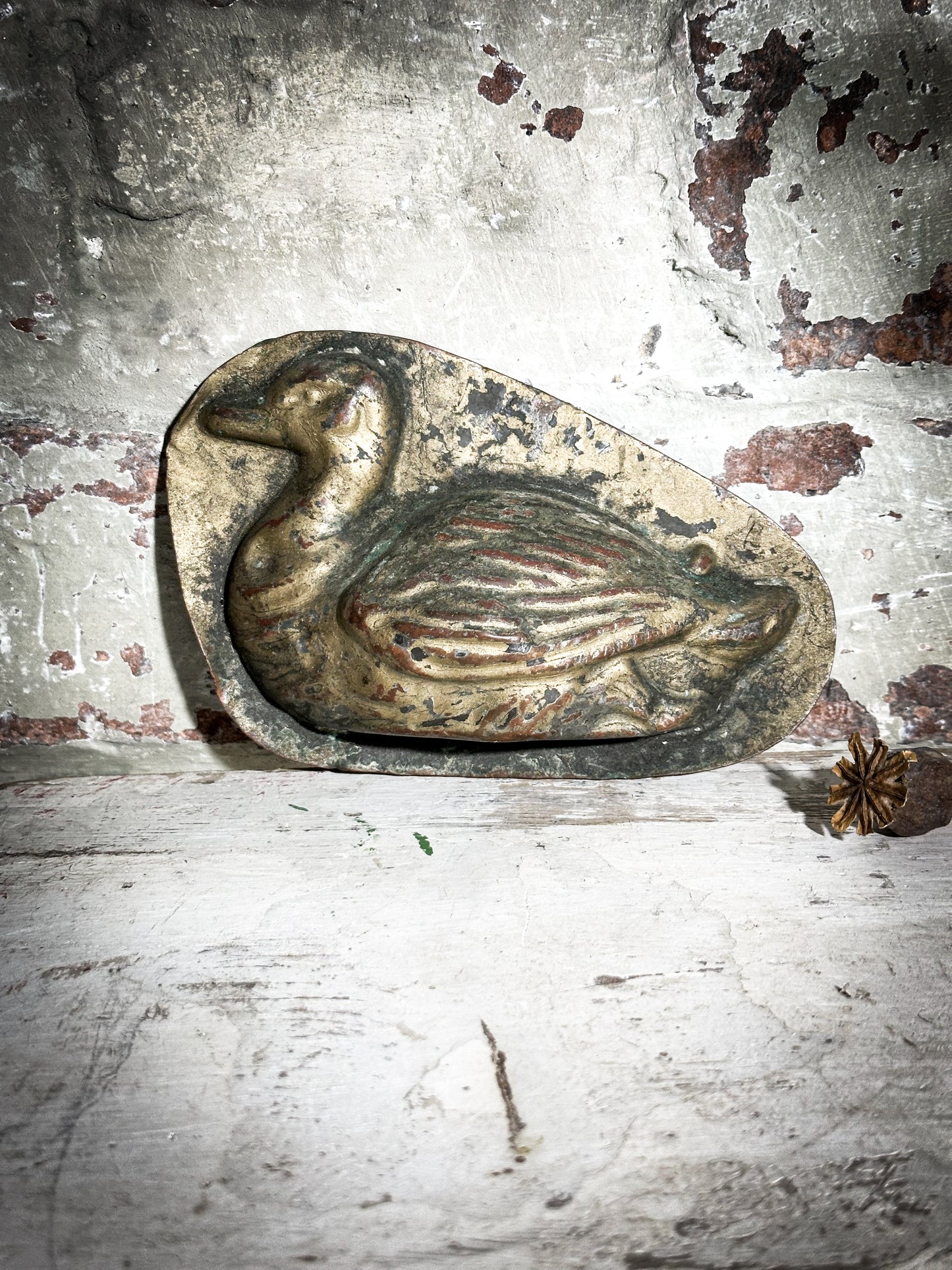 A vintage Belgium duck chocolate mould