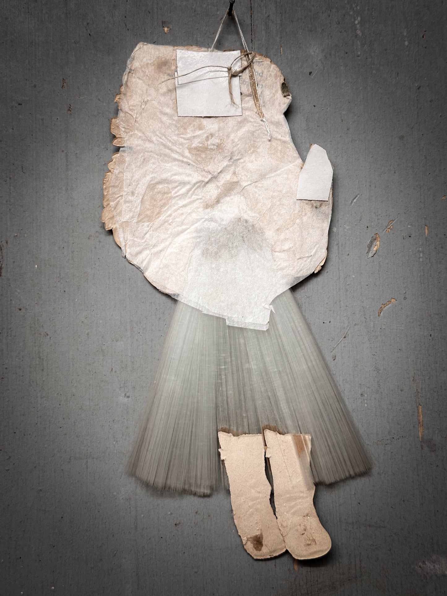 Antique German Father Christmas Ornament with Spun-Glass Skirt (c. 1900–1930)