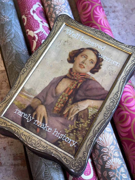 “Well Behaved Women…” – 1930s Vintage Biscuit Tin