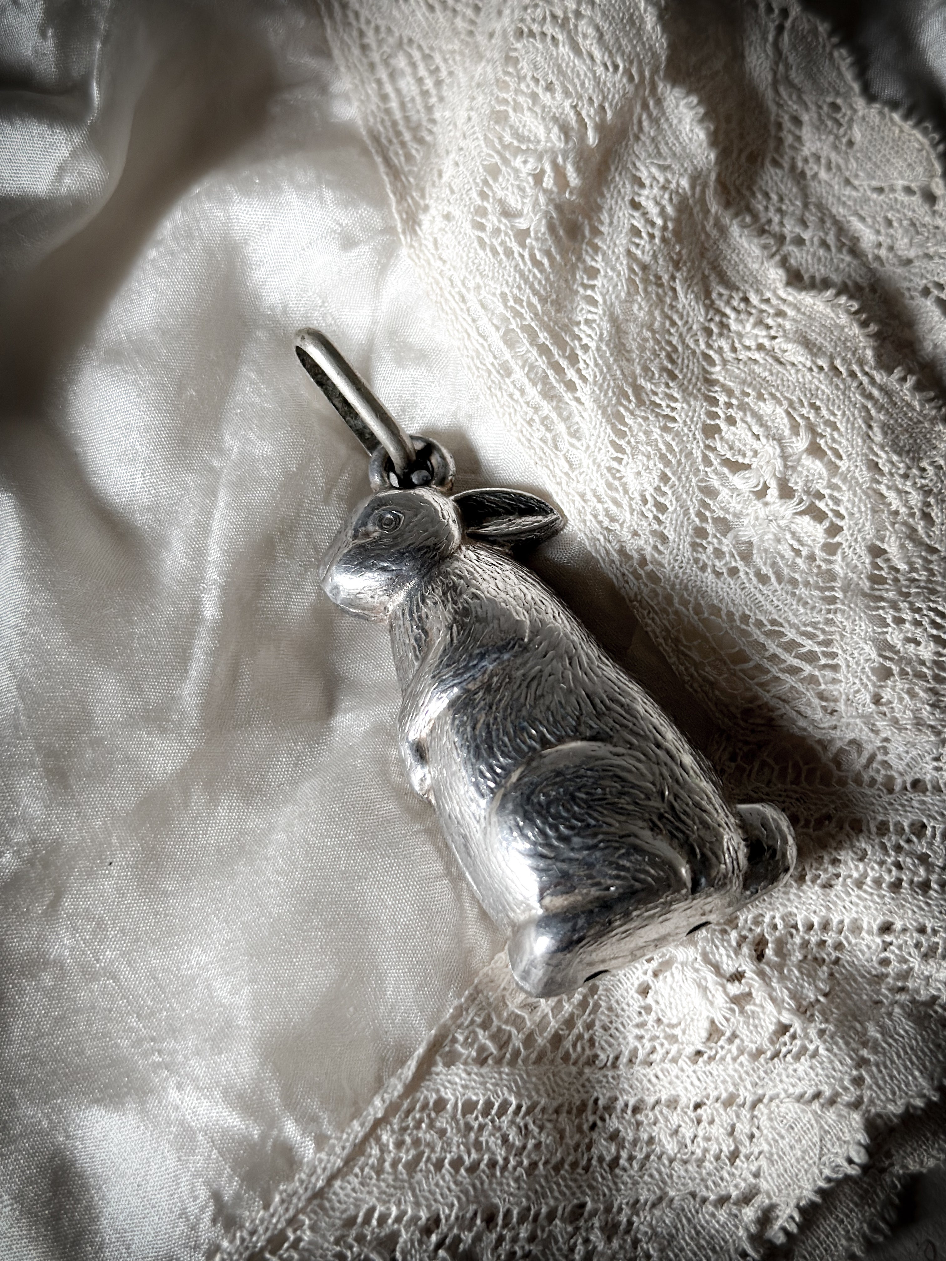 Silver clearance rabbit pendant