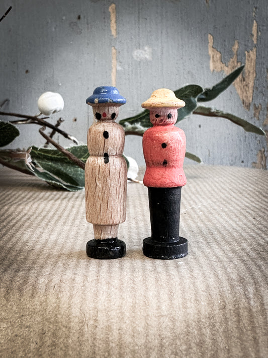 A Vintage German Erzgebirge Lady & Gentleman For A Christmas Putz Village