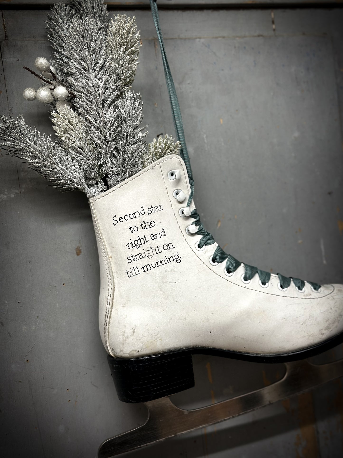 A Beautiful Vintage Christmas Ice Skate Wreath