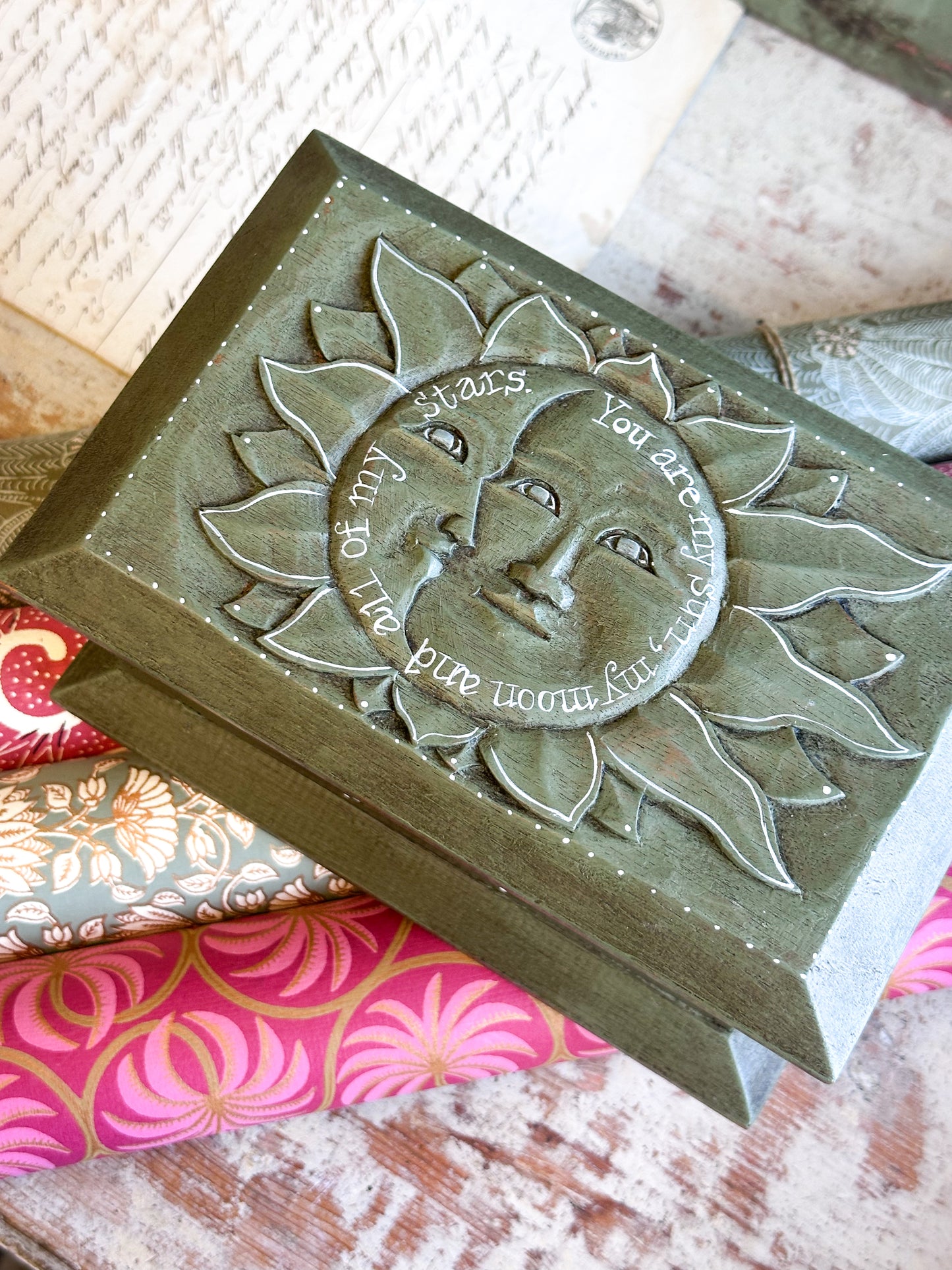 “You Are My Sun, My Moon and All My Stars” – Hand Painted Wooden Box