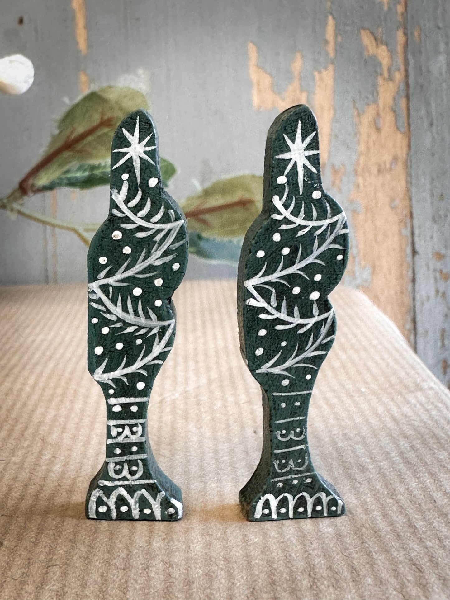 A Vintage German Reworked Erzgebirge Tree For A Christmas Putz Village