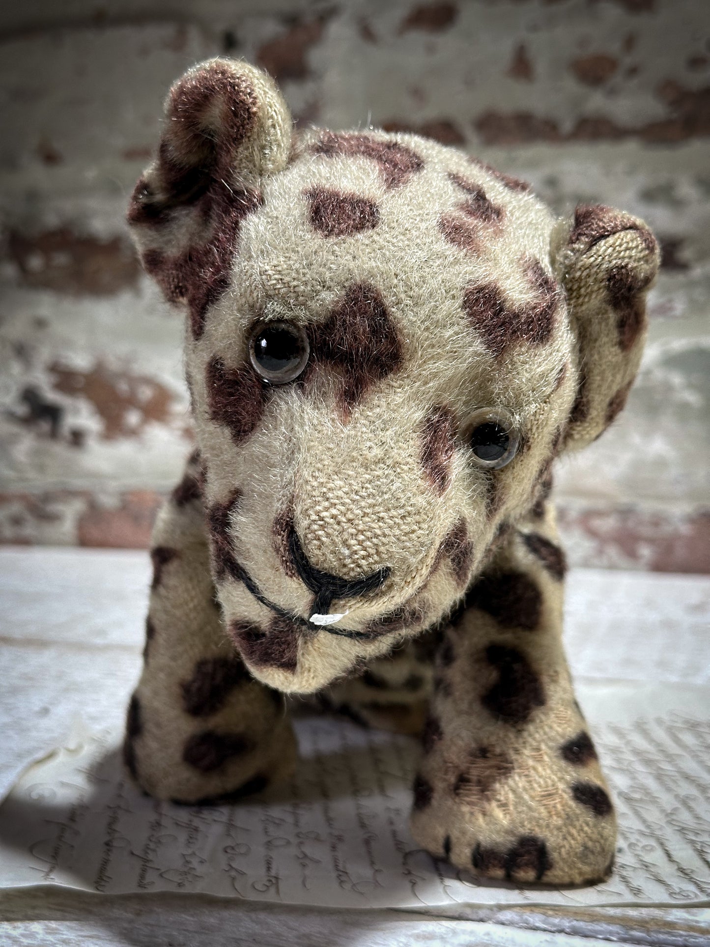 Antique Mohair Toy Leopard